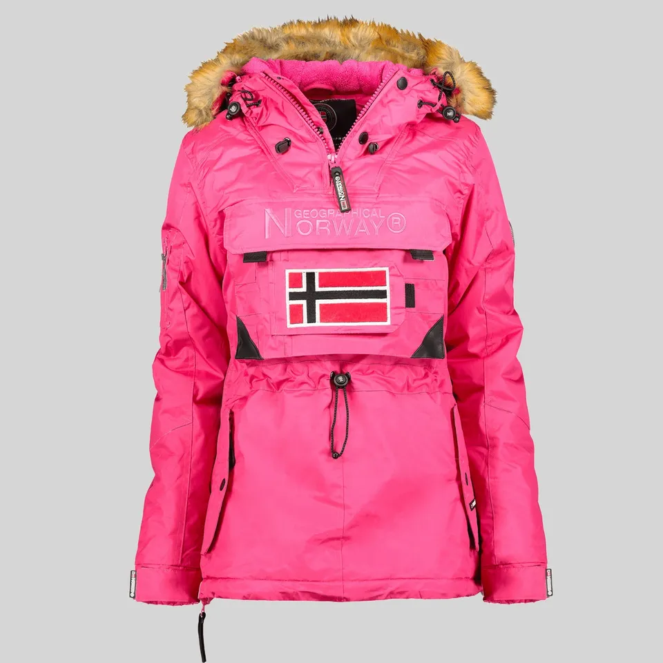 geographical-norway-bulle-parka-schwarz-fell-damen image 1