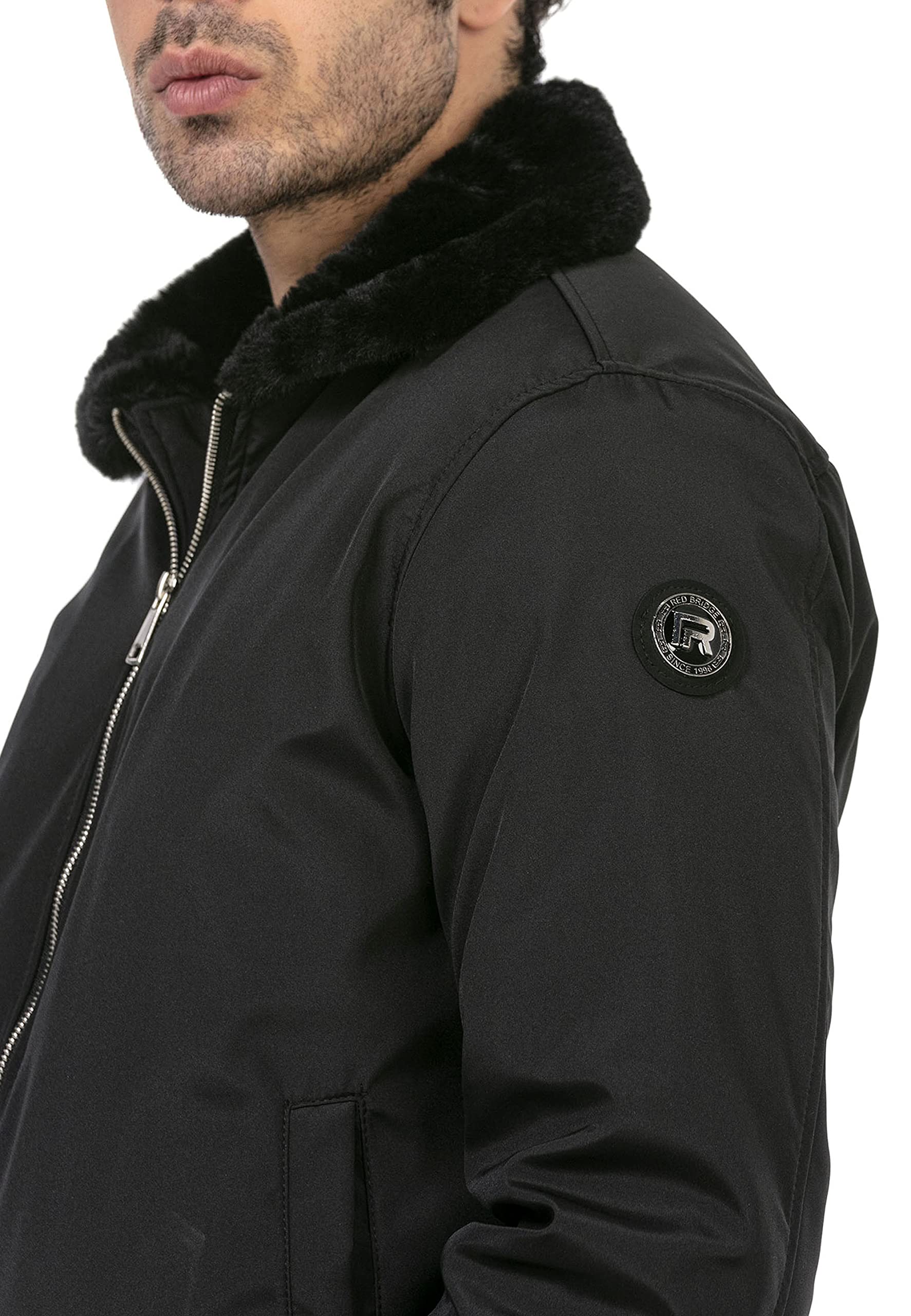 redbridge-herren-fliegerjacke-bomberjacke-gef-ttert-kunstpelz image 5