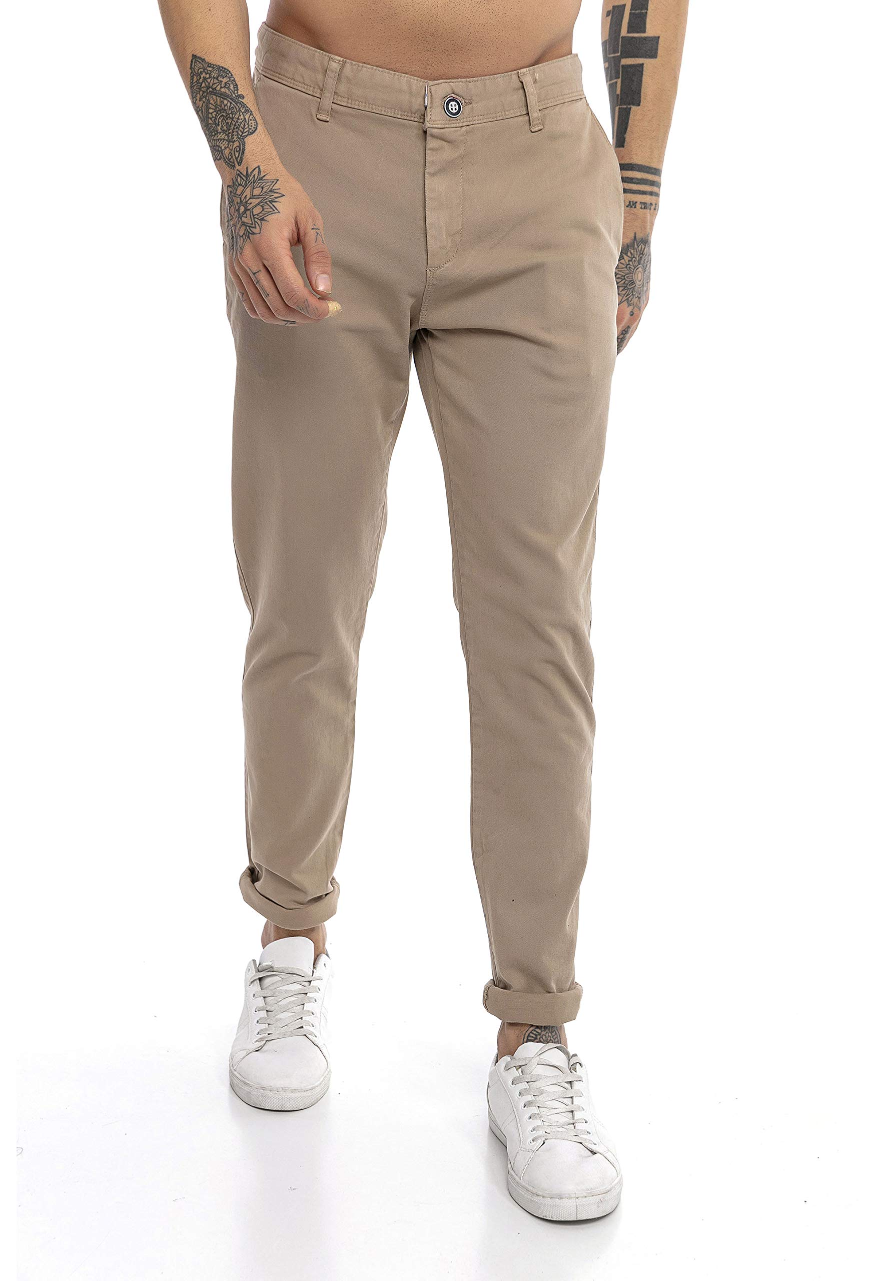 redbridge-hosen-chino-pants-straight-leg-chinohose-schwarz image 7