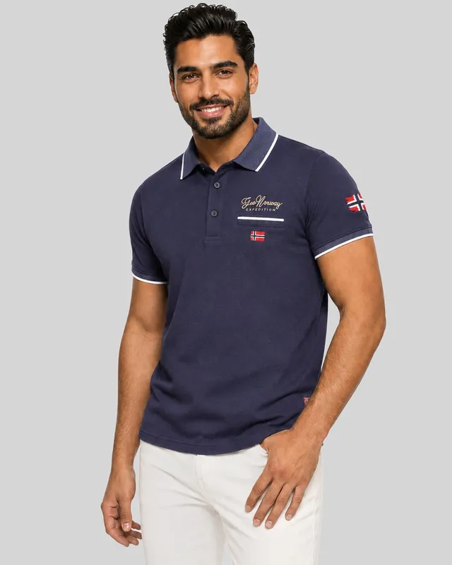 geographical-norway-kara-polo-herren-marine-baumwolle-kurzarm image 1