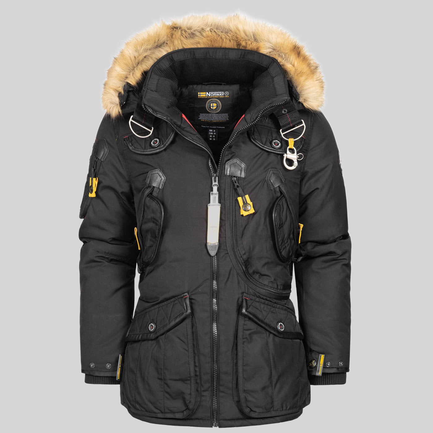 geographical-norway-agaros-parka-herren-schwarz-mit-kapuze image 3