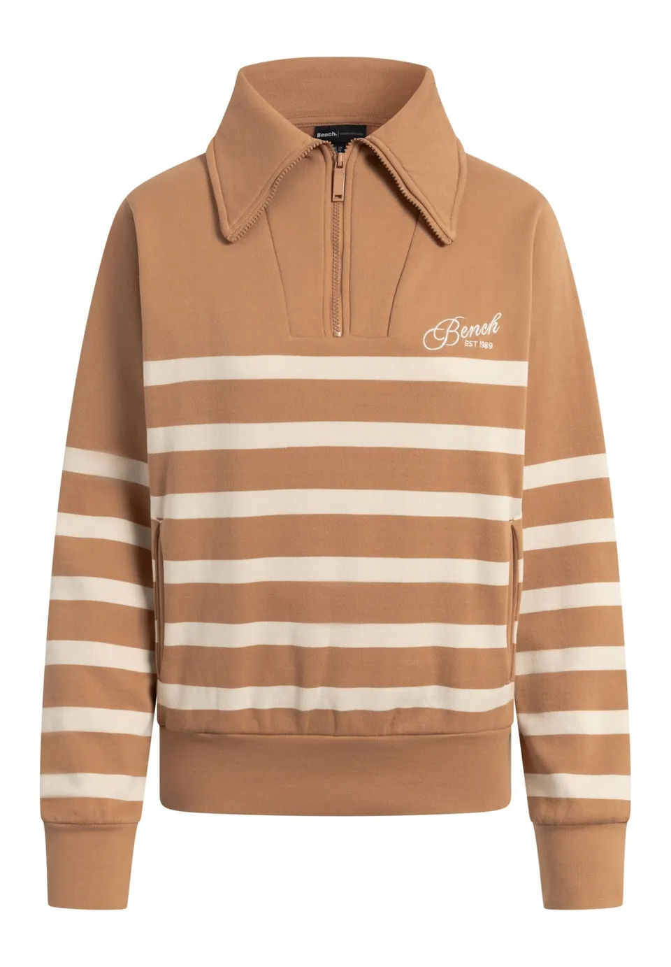 bench-foy-sweatshirt-damen-macciato-mit-zip-kragen image 1