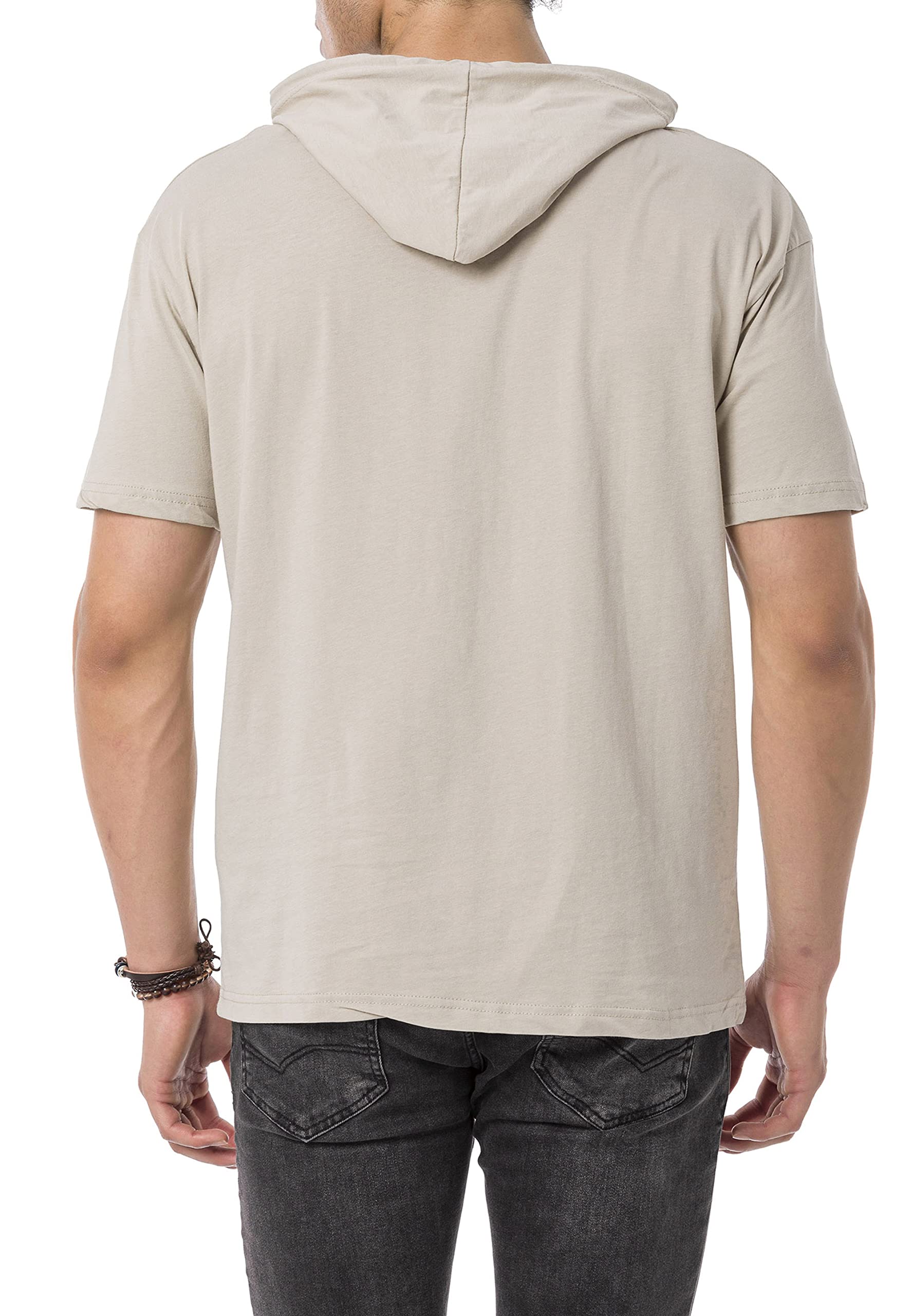 redbridge-t-shirt-herren-kurzarm-kapuze-wei-baumwolle image 5