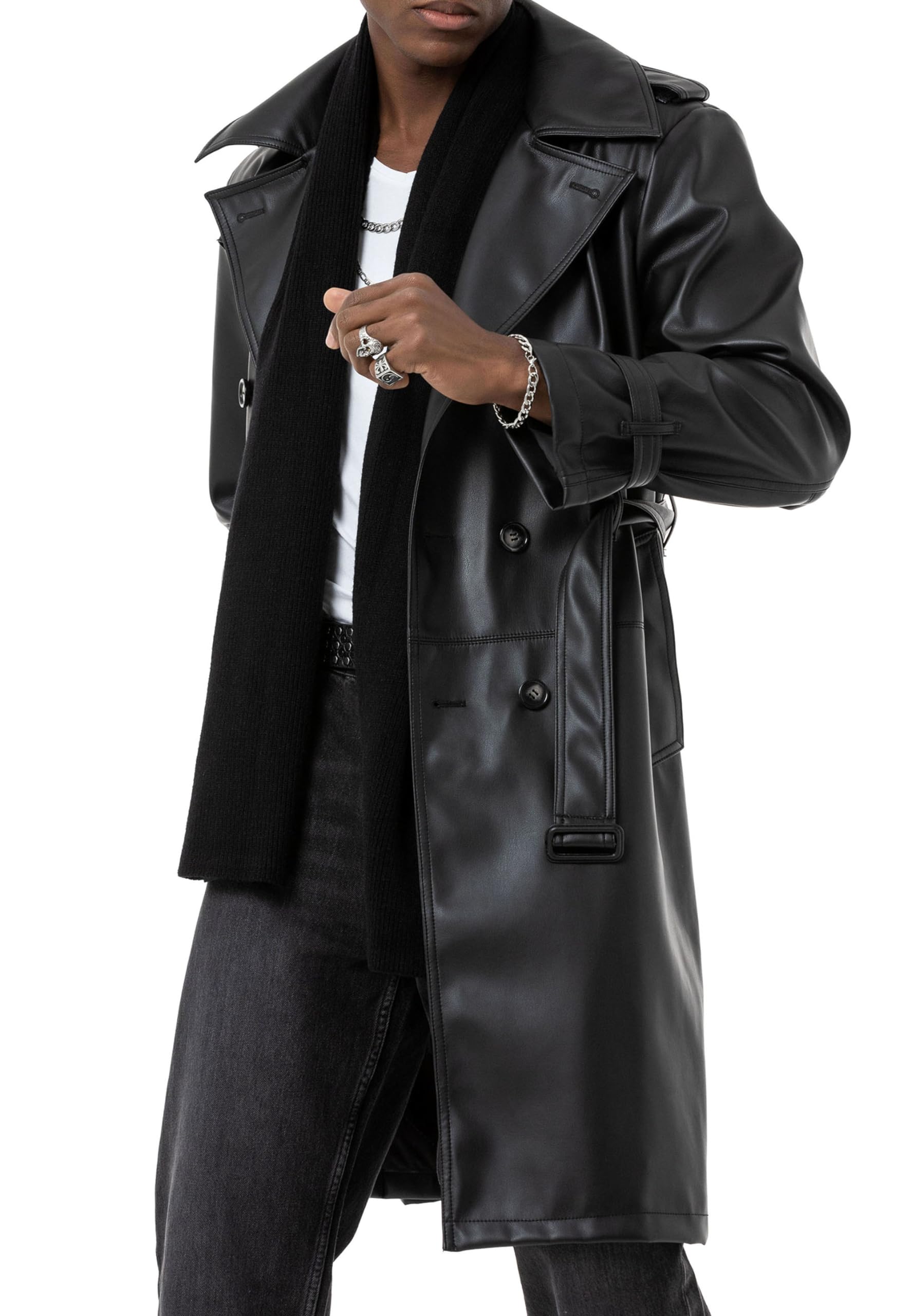redbridge-oberbekleidung-kunstleder-mantel-urbanstyle-trenchcoat-lederjacke-m image 2