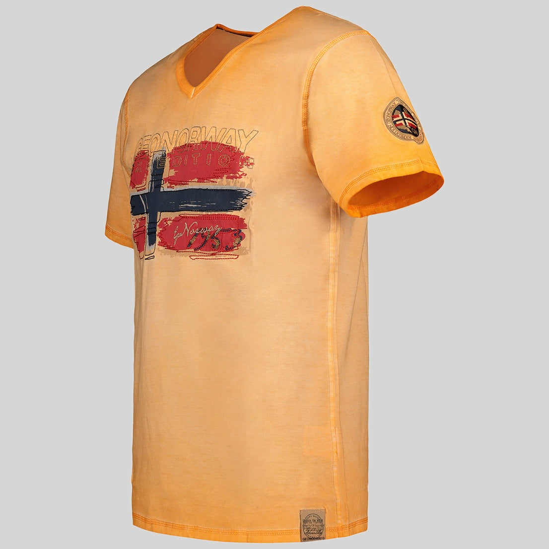geographical-norway-joasis-t-shirt-herren-mit-v-ausschnitt-und-front-print-somme image 5