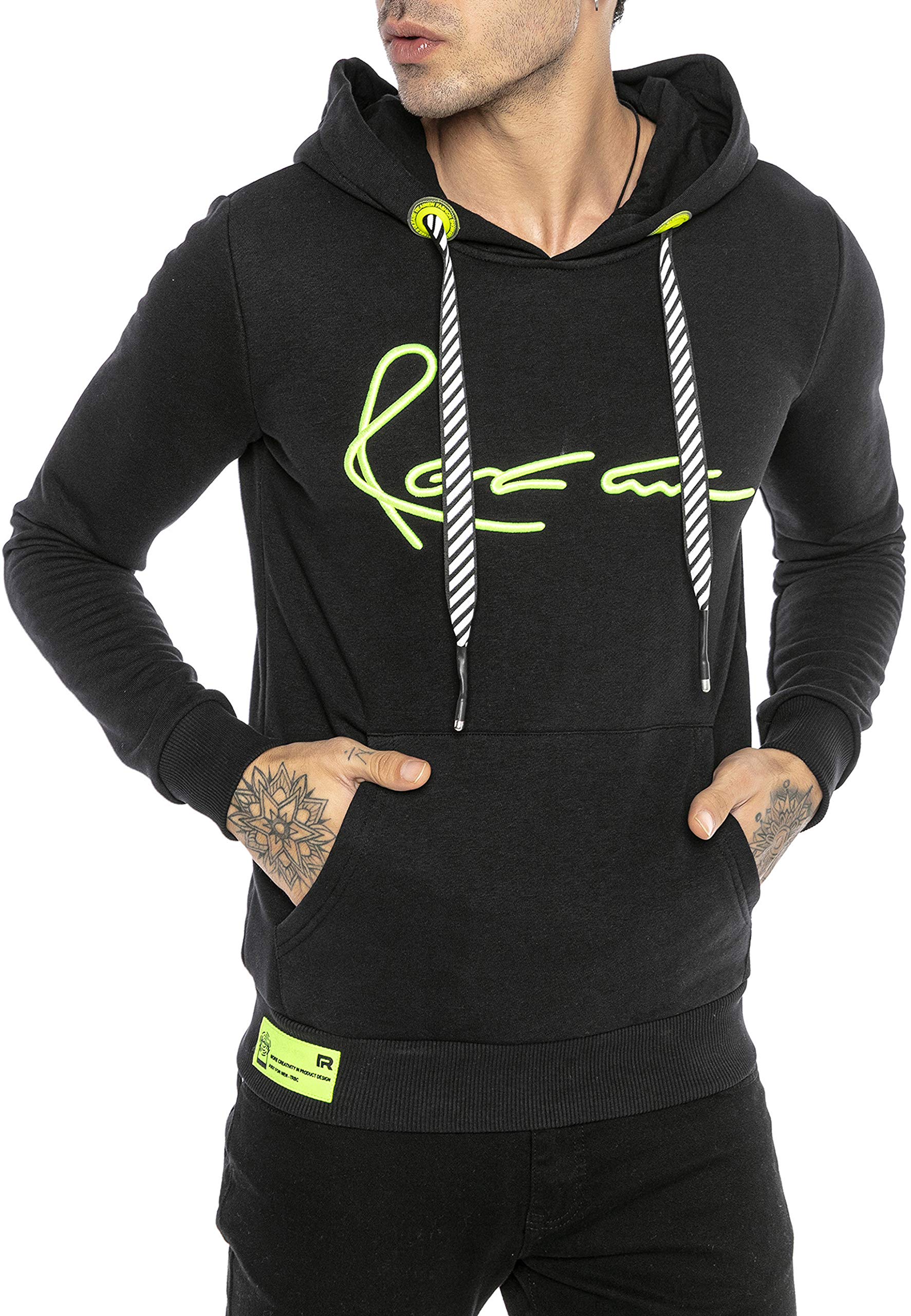 redbridge-hoodie-herren-neon-big-stitch-kapuze-gr-l image 4