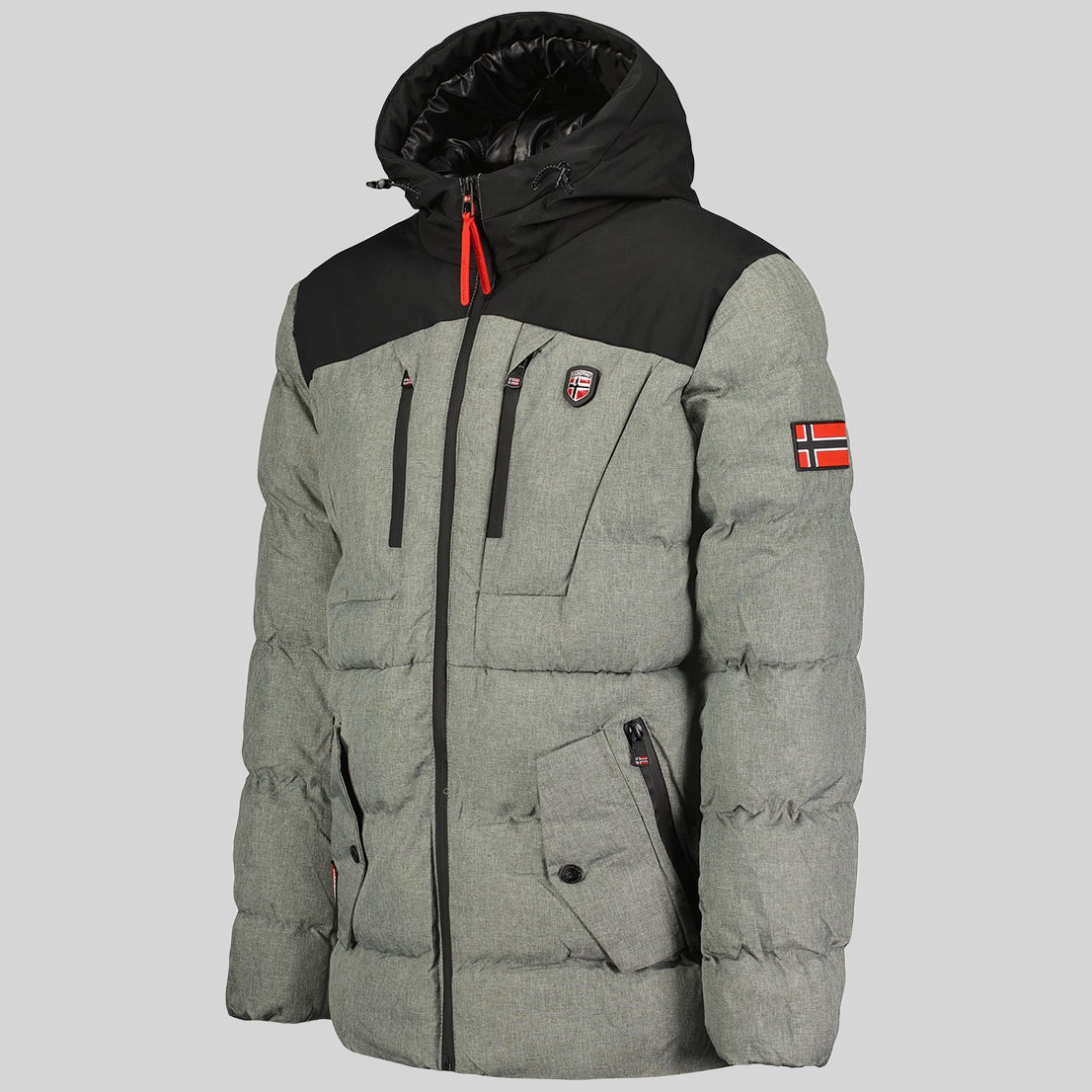 geographical-norway-cashblend-parka-herren-dunkelgrau-kapuze image 6