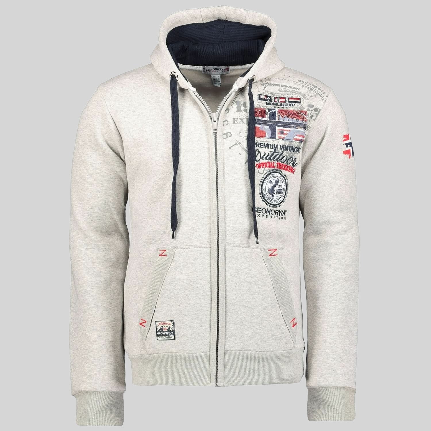 geographical-norway-gotham-herren-hoodie-half-zip-kapuzenpullover image 1