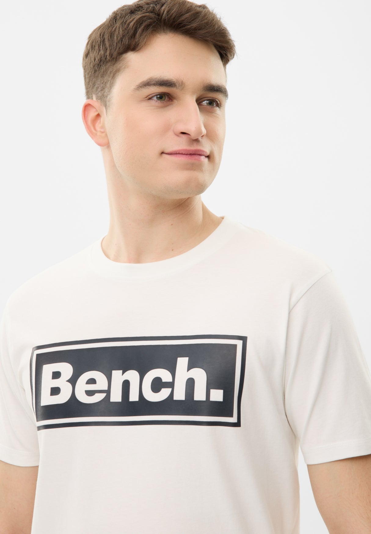 bench-madrid-herren-t-shirt-snow-white-logoprint-baumwolle image 4