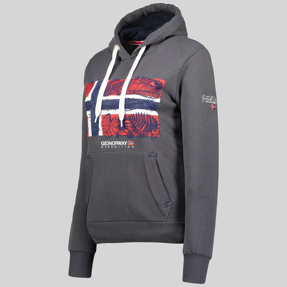 geographical-norway-gpalm-damen-sweatshirt-mit-kapuze-grau image 3