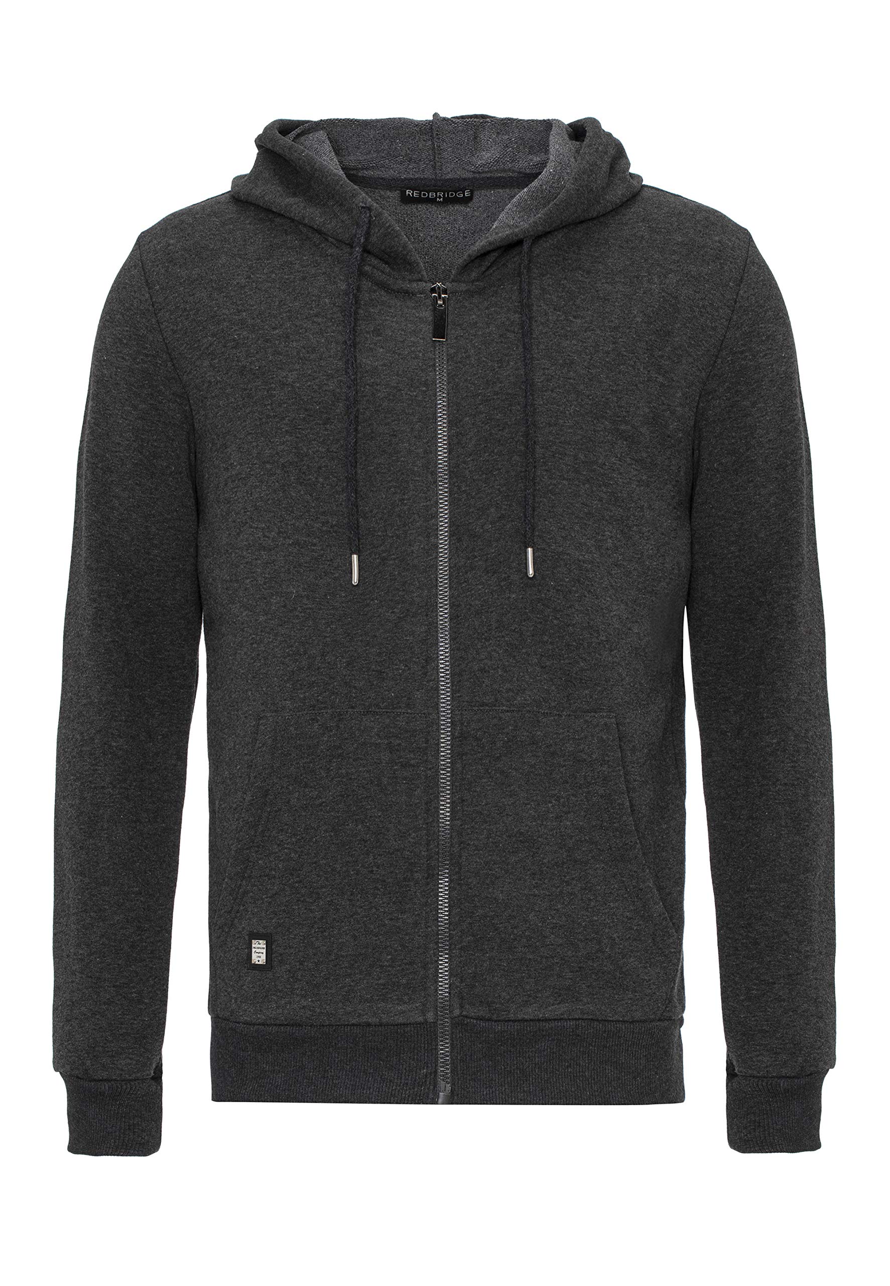 redbridge-cardigans-premium-basic-sweatjacke-herren-zip-hoodie-schwarz image 1