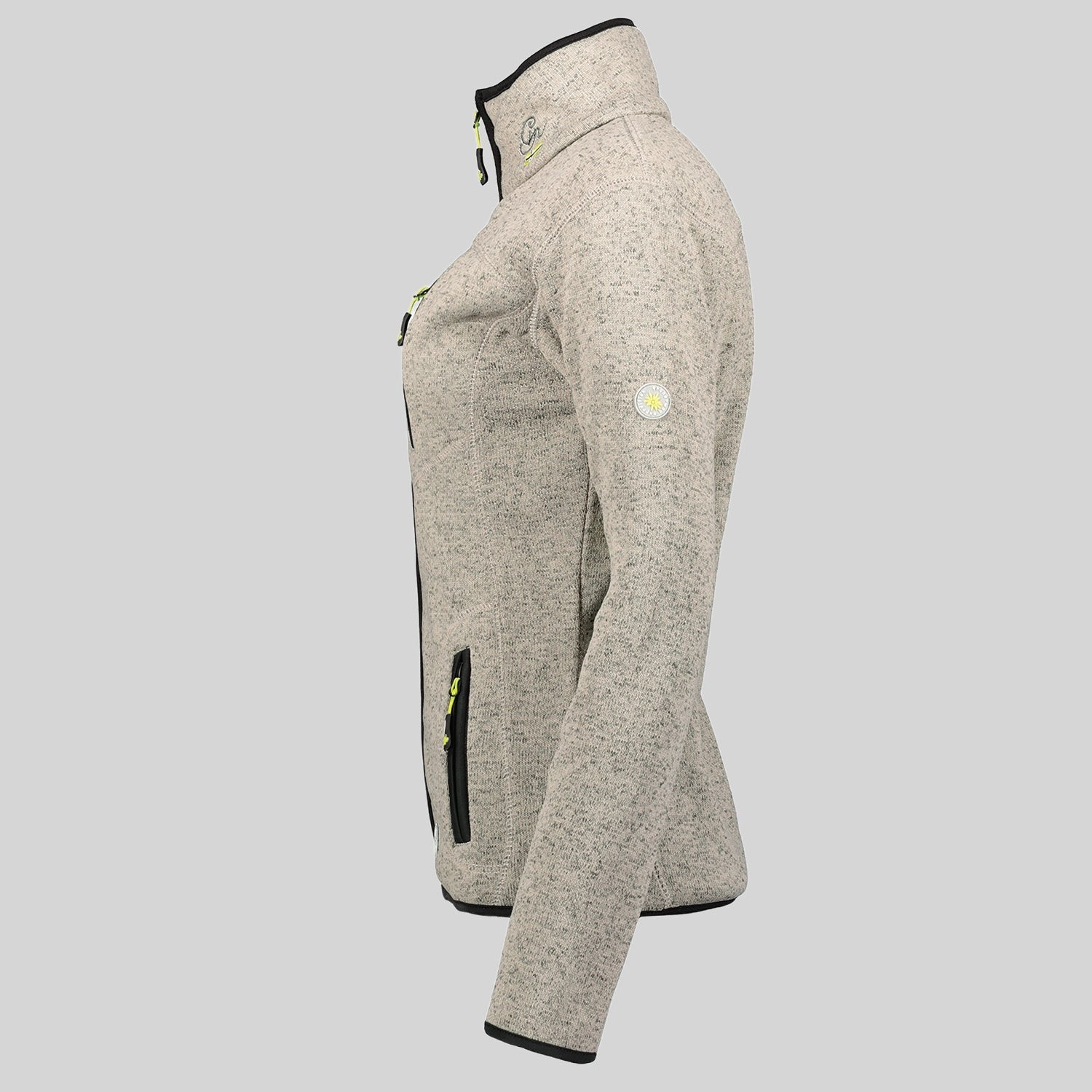 geographical-norway-teden-damen-fleecejacke-hellgrau-mit-brusttasche image 4