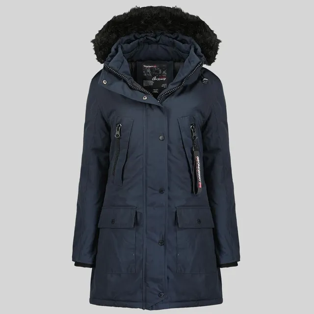 geographical-norway-corta-parka-damen-marine-mit-fellkapuze image 1