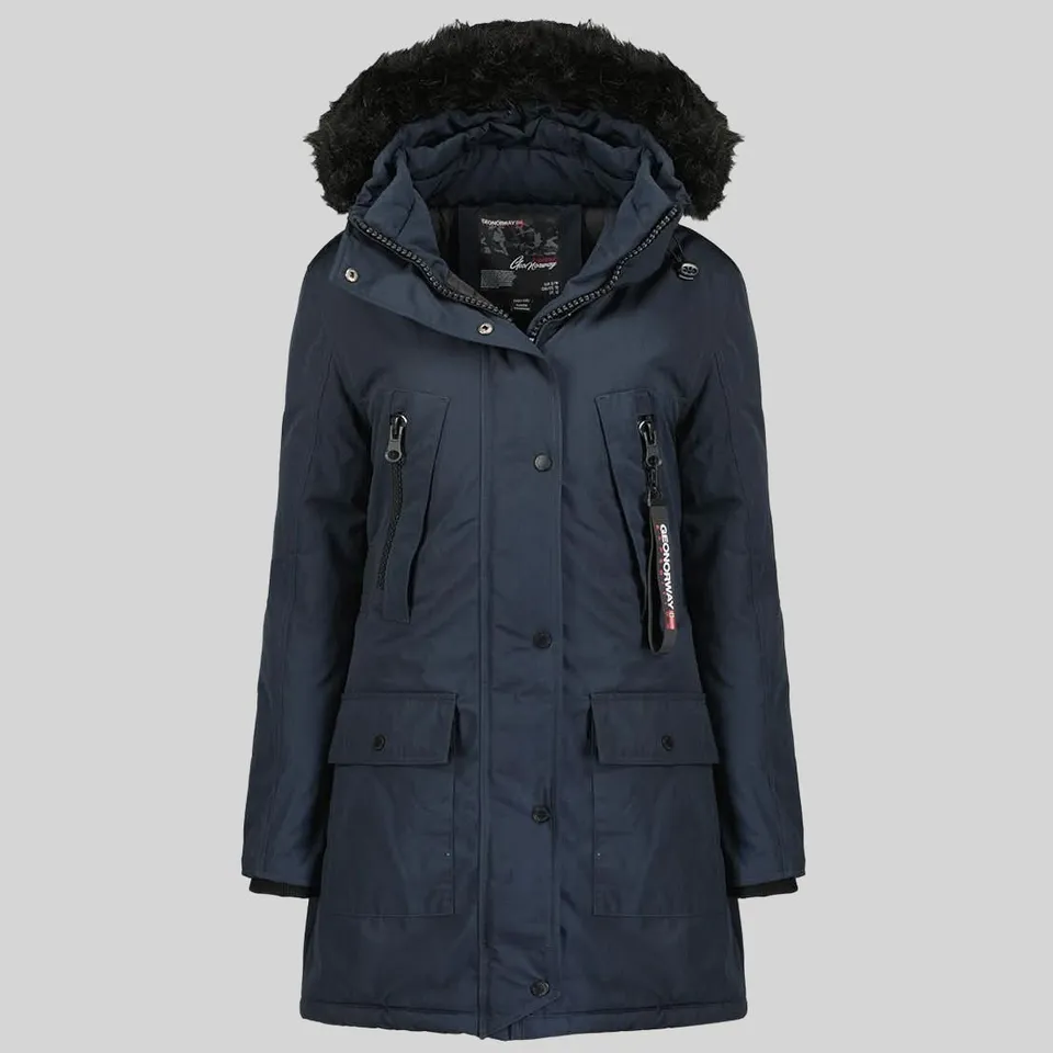 geographical-norway-corta-parka-damen-marine-mit-fellkapuze image 1