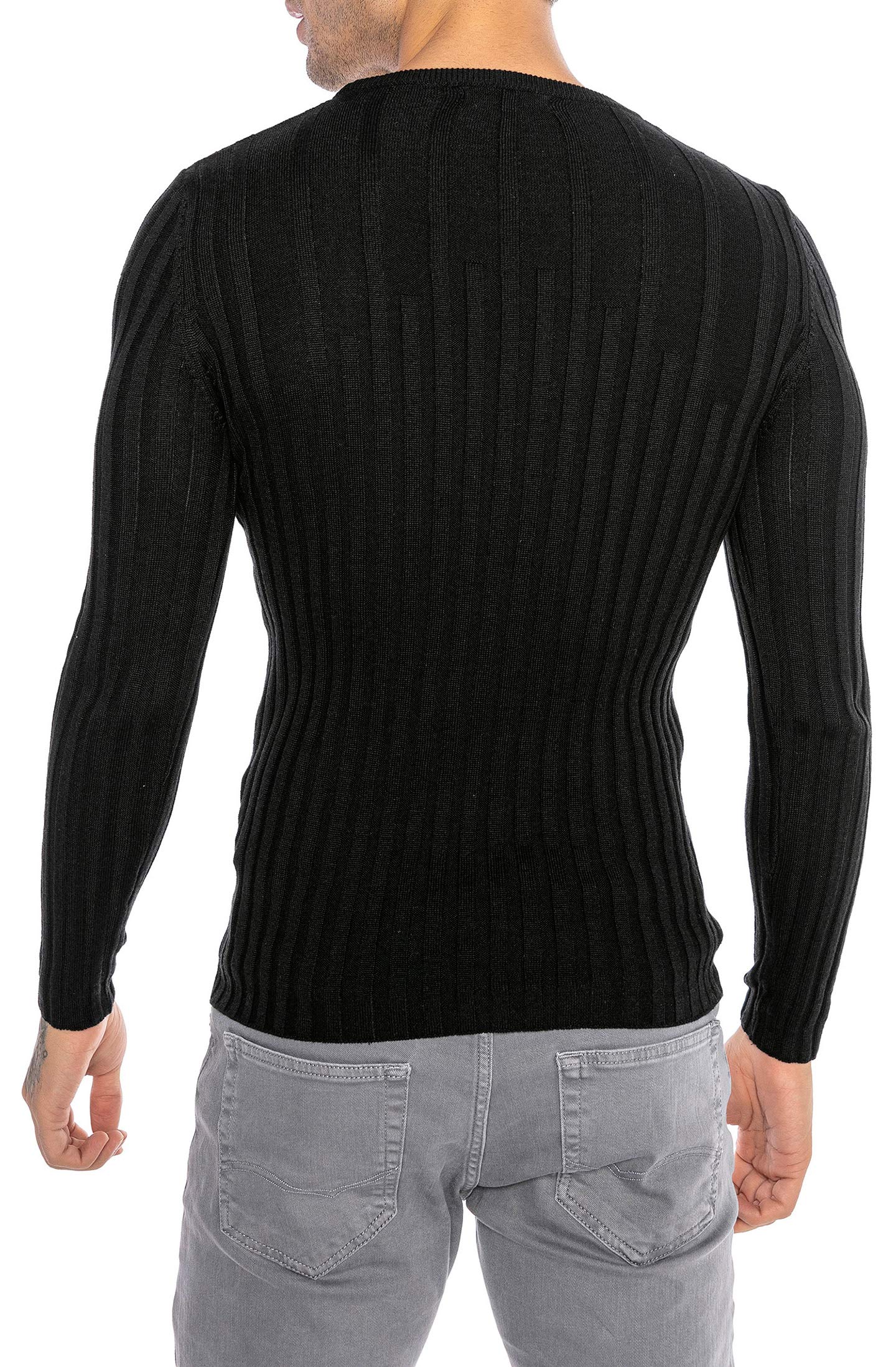 redbridge-up-and-down-m3114-strickpullover-herren-schwarz-slim-fit image 3