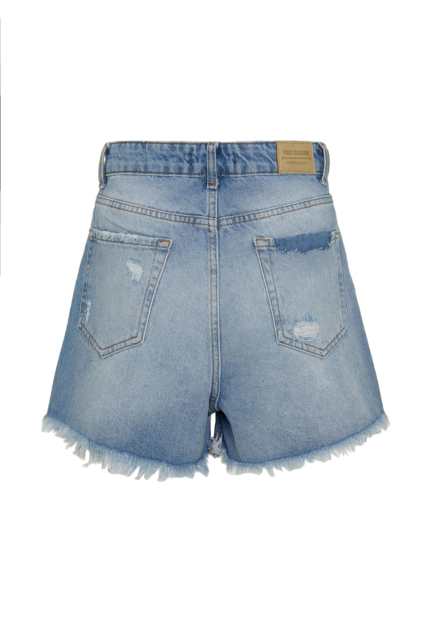 redbridge-jeans-shorts-denim-kurze-hose-blau-29w-destroyed image 5