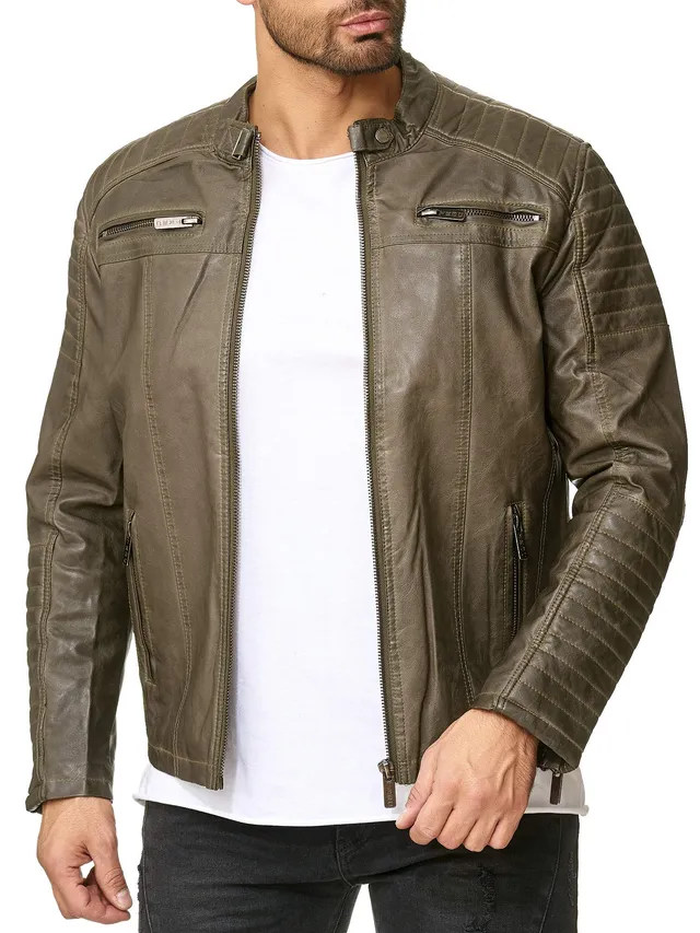 redbridge-m6013-bikerjacke-echtleder-bergangsjacke-schwarz image 1