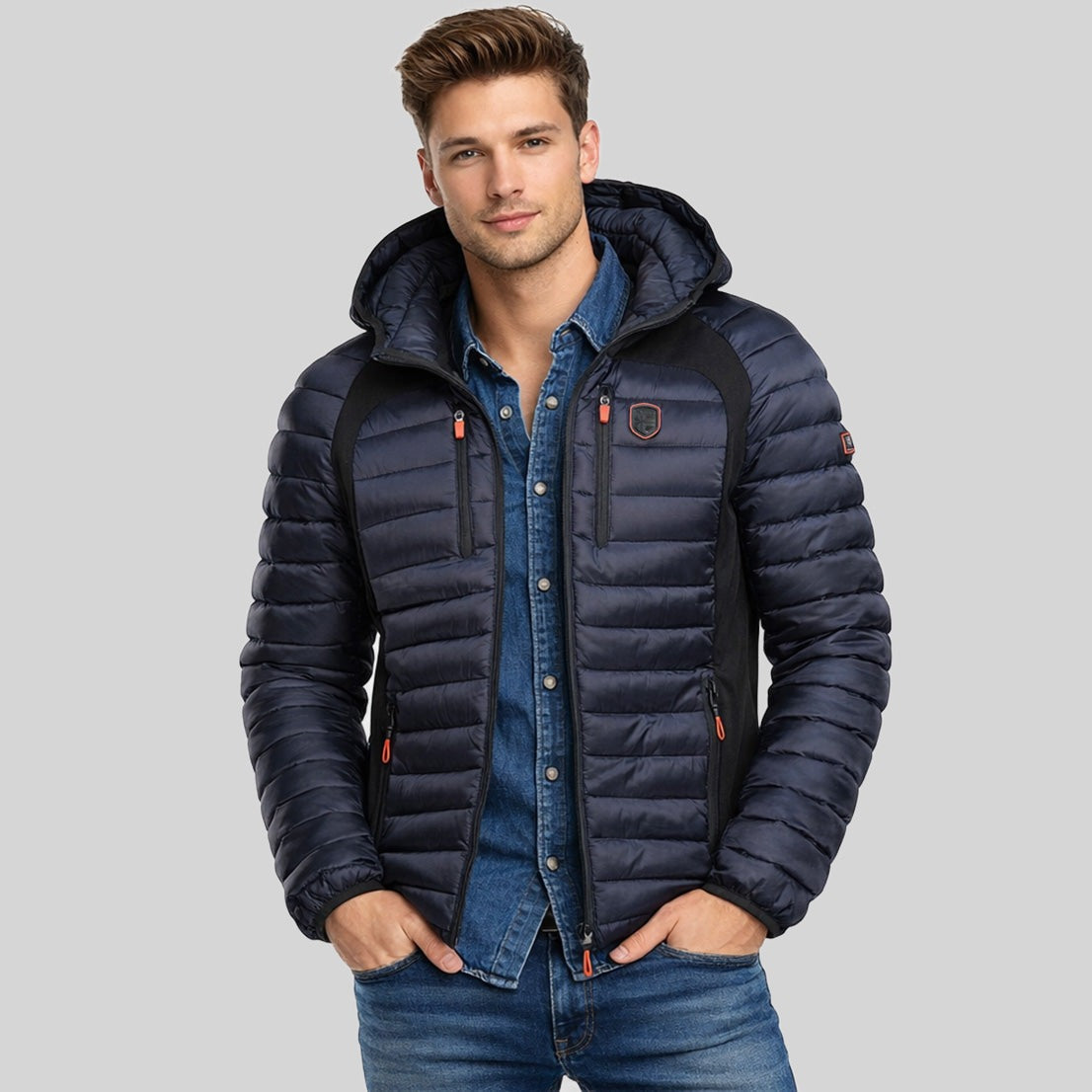 geographical-norway-diabolo-herren-steppjacke-schwarz-winter image 1