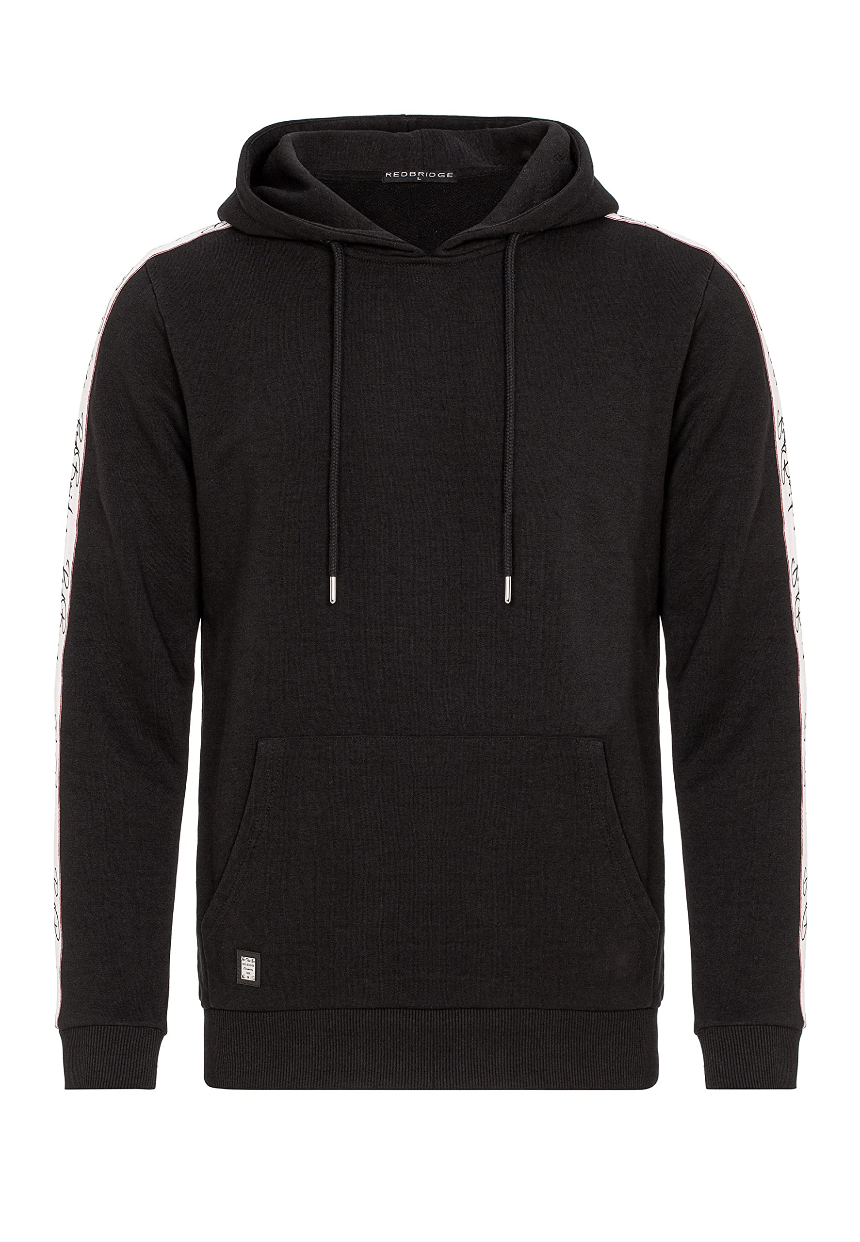 redbridge-streifen-kapuzenpullover-herren-schwarz-hoodie image 7