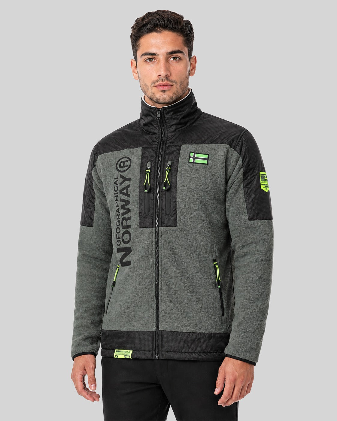 geographical-norway-tulene-fleecejacke-herren-kaki-warm image 6