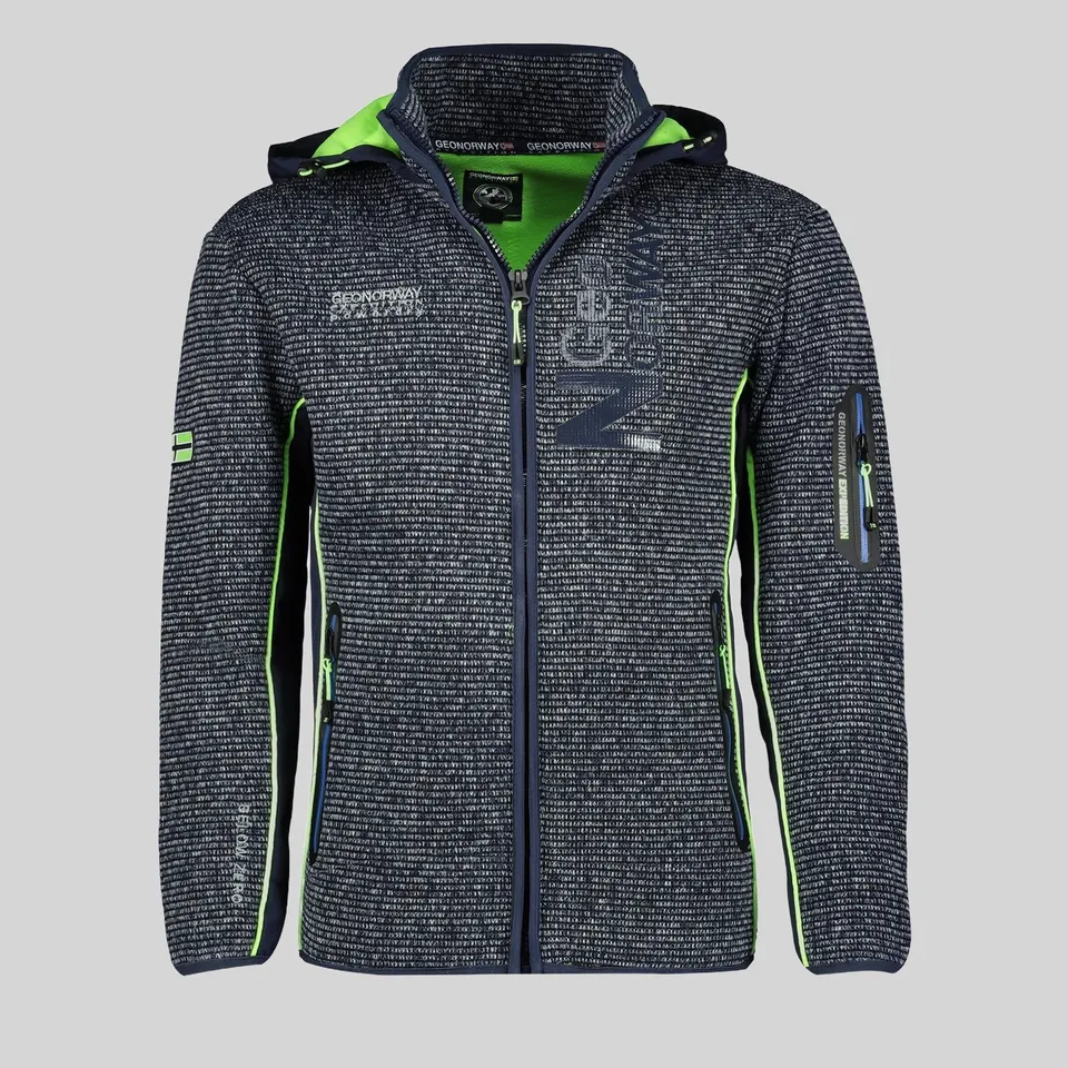 geographical-norway-tcharly-fleecejacke-herren-schwarz-mit-kapuze image 1