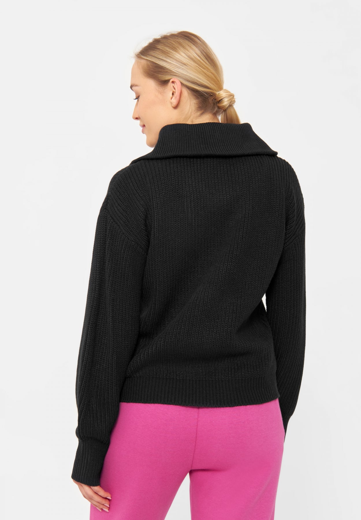 bench-thurynn-strickpullover-damen-black-oversized image 3