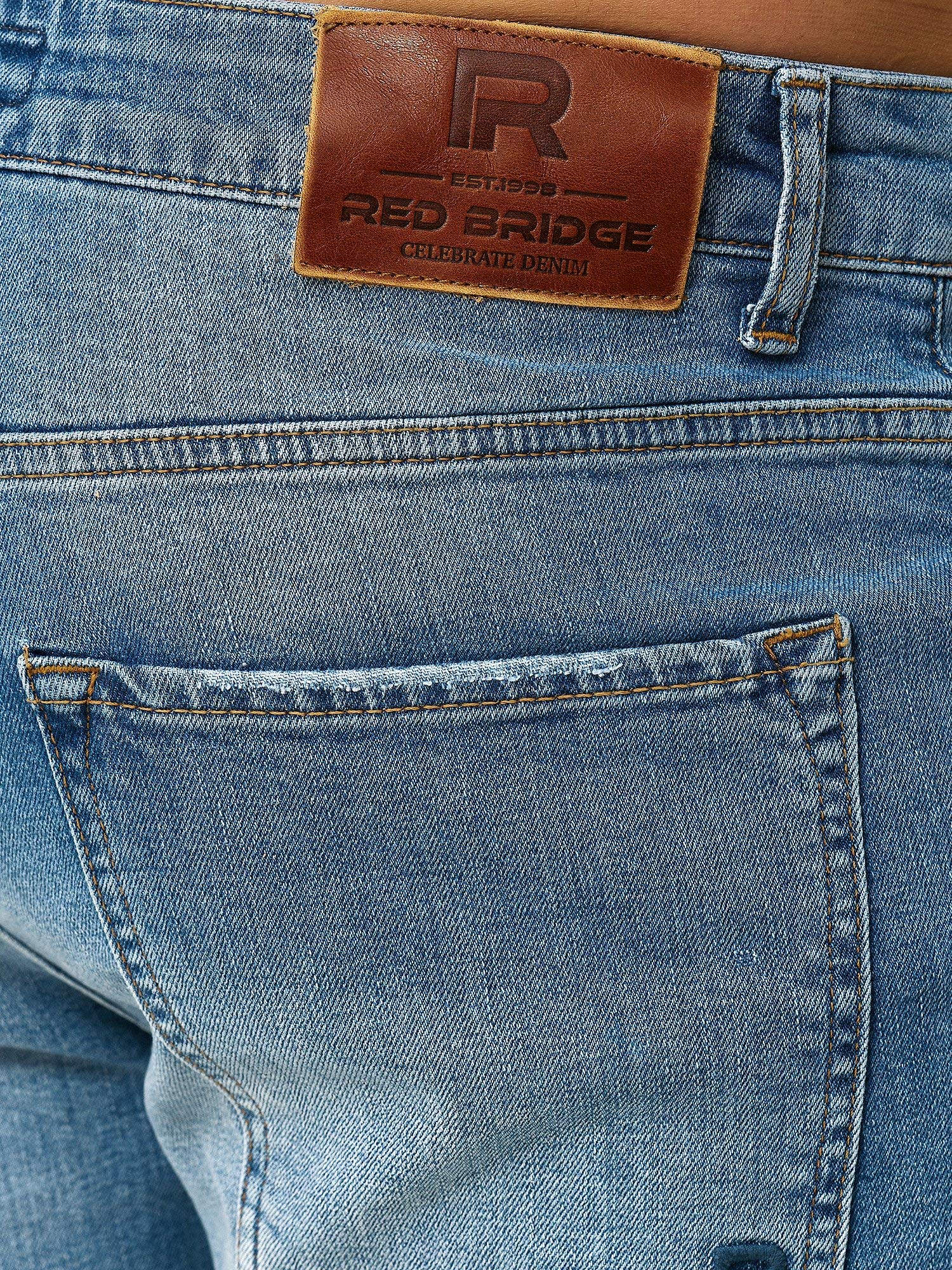 redbridge-shorts-jeansshorts-blau-w29-destroyed image 5