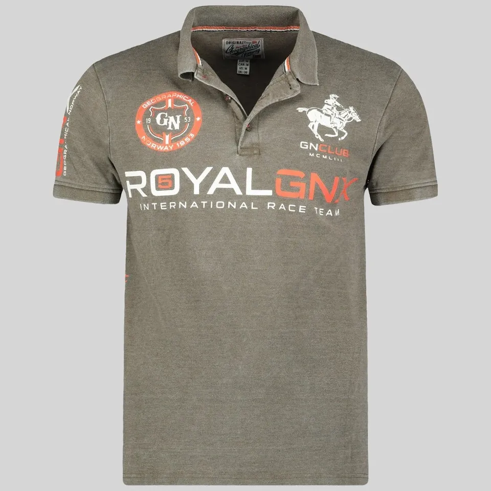 geographical-norway-krudo-herren-polo-khaki-print image 1