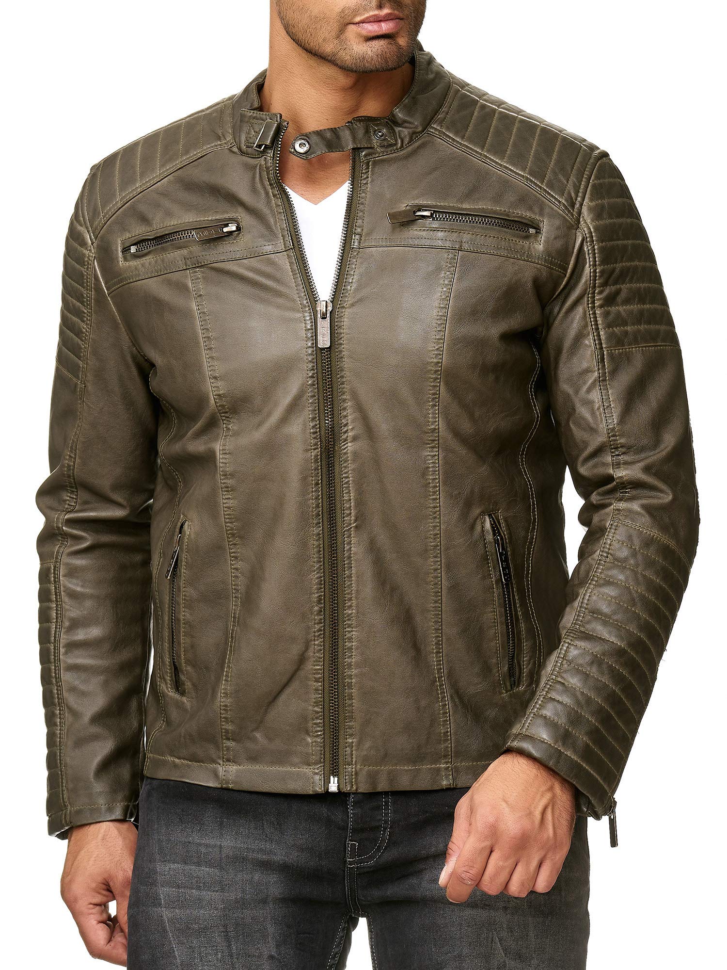 redbridge-m6013-bikerjacke-echtleder-bergangsjacke-schwarz image 3