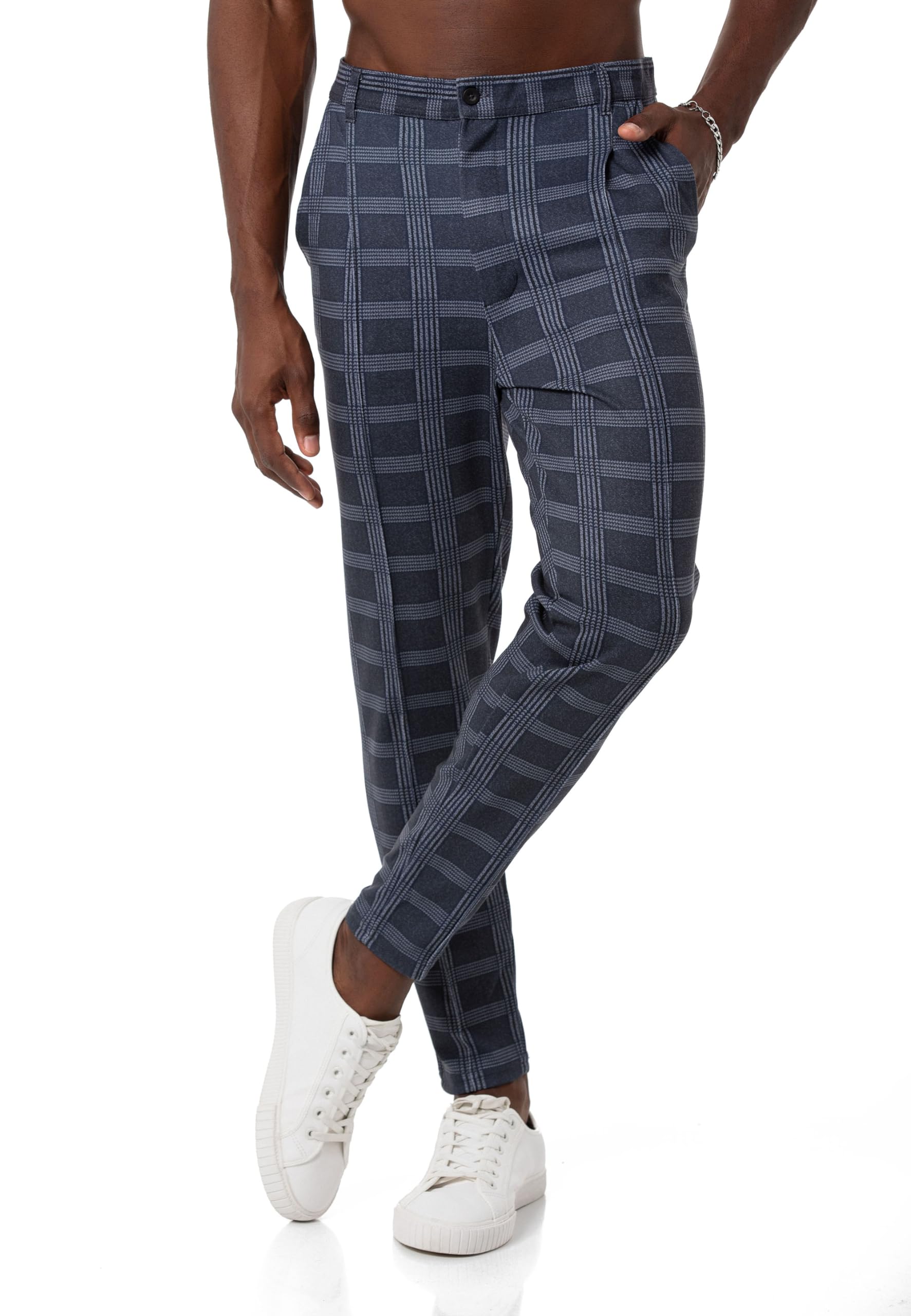 redbridge-chino-hose-herren-kariert-jogg-pants-gr-l image 3