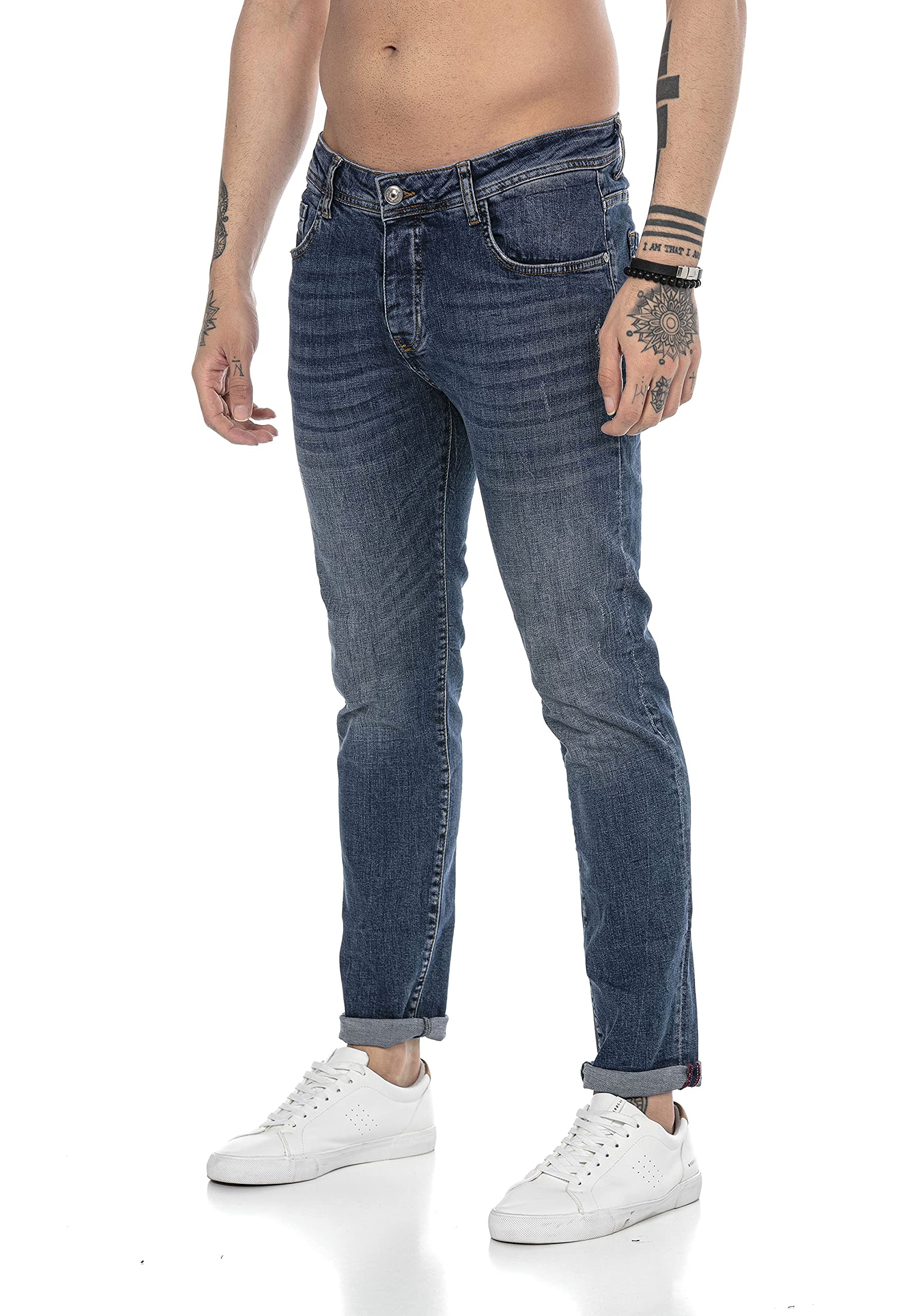 redbridge-used-look-jeans-herren-denim-dunkelblau image 7