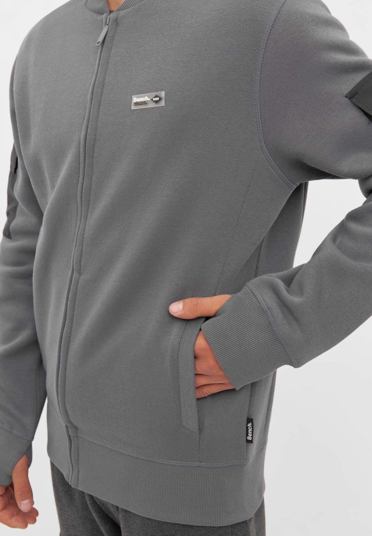 bench-dilla-sweatjacke-sand-herren-baumwolle image 8