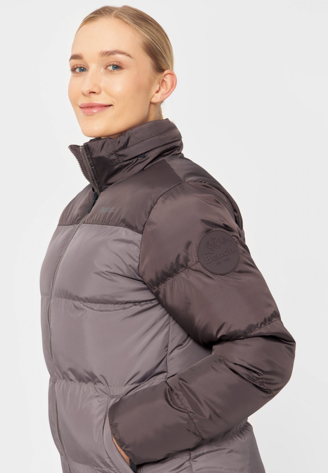 bench-prarie-puffer-jacke-damen-mushroom-kontrast image 6