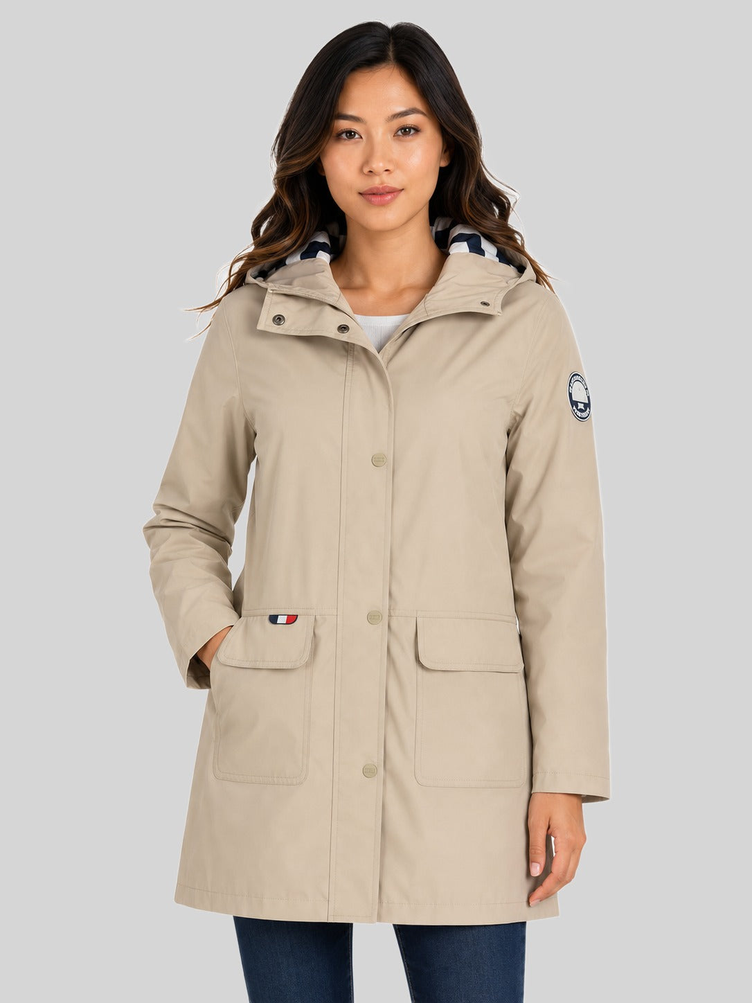 geographical-norway-curieuse-damen-regenjacke-beige-mit-kapuze image 6