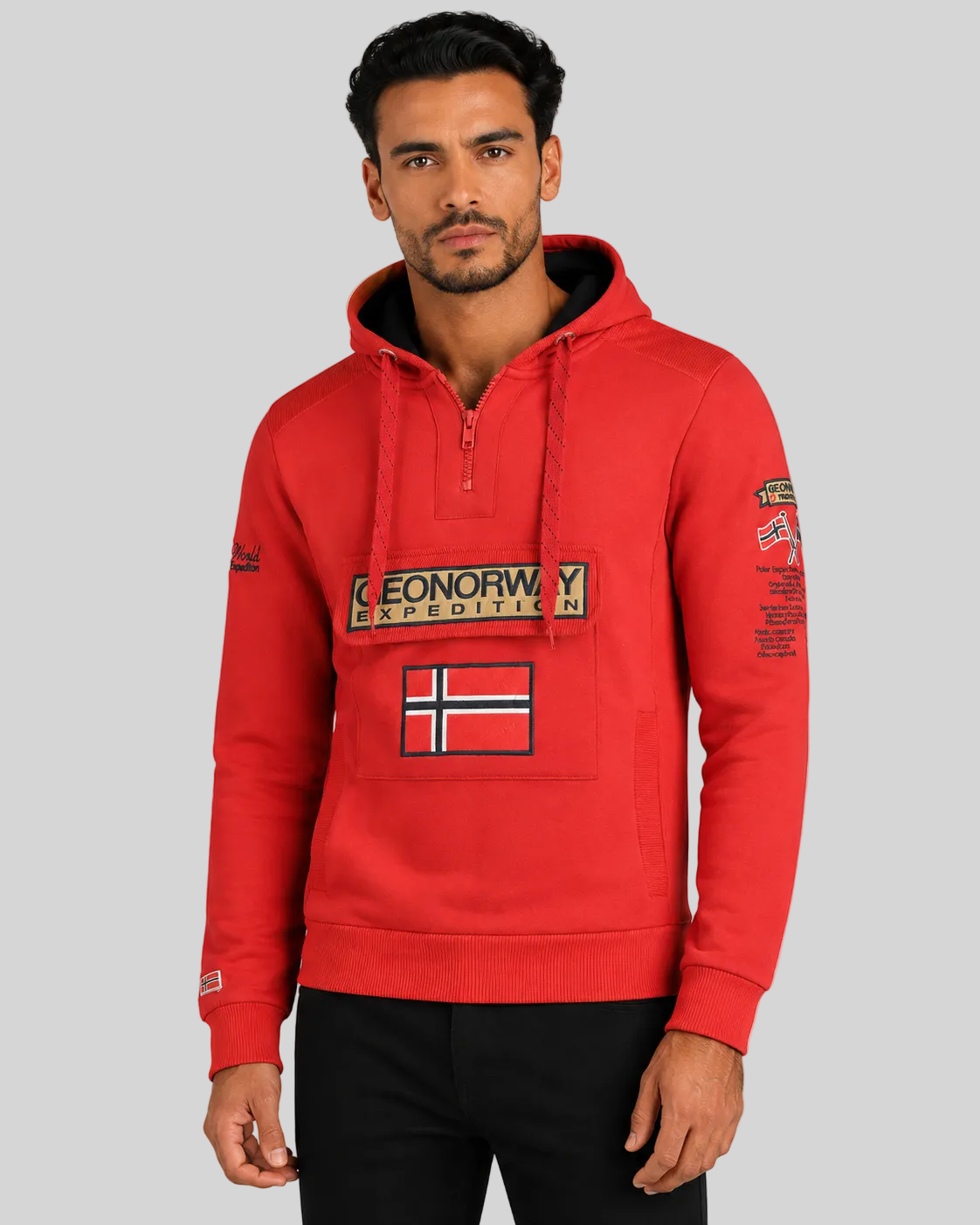 geographical-norway-gymclass-herren-hoodie-kapuze-schwarz image 6