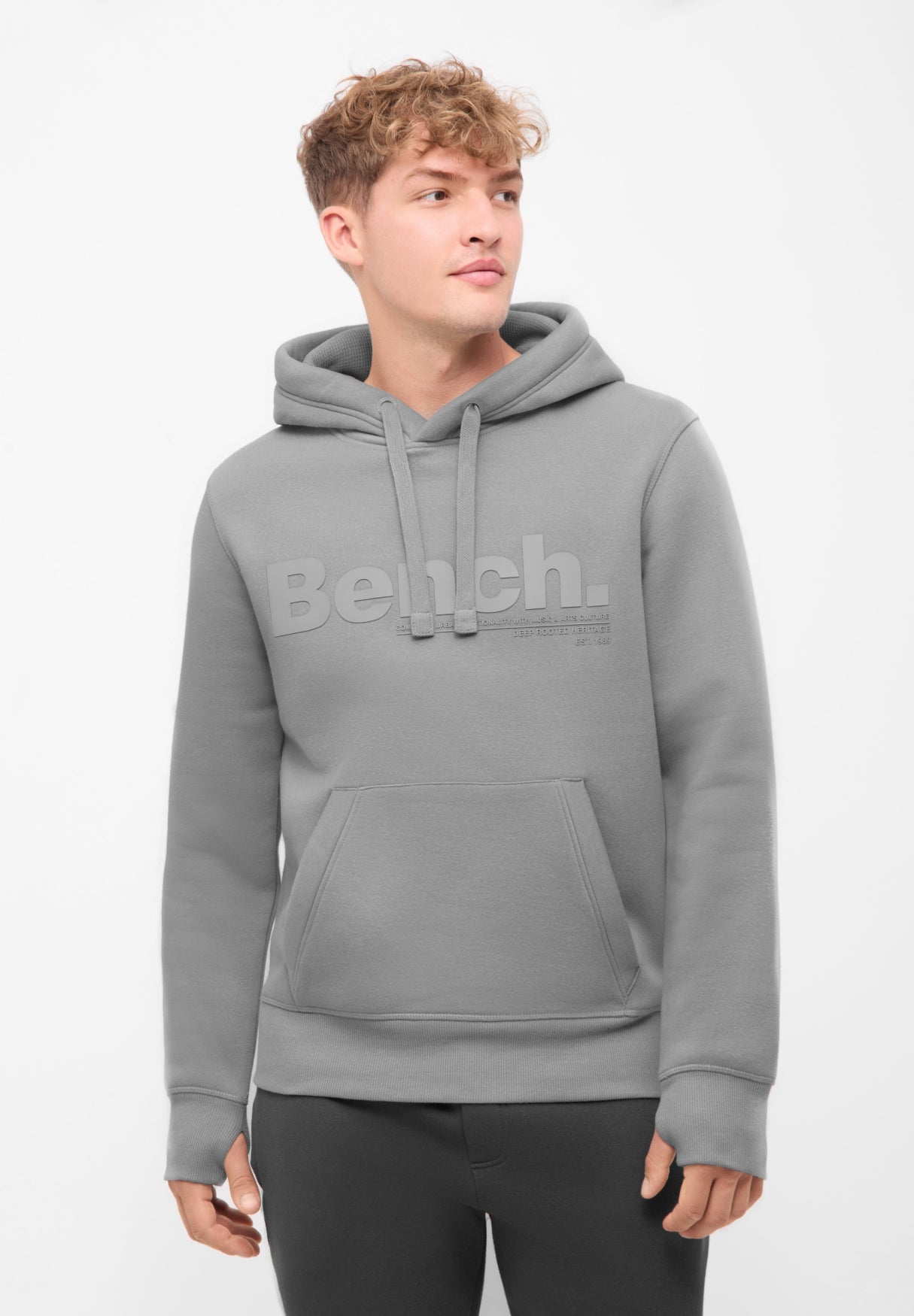 bench-trassi-hoodie-herren-schwarz-kapuzenpullover-baumwolle image 6