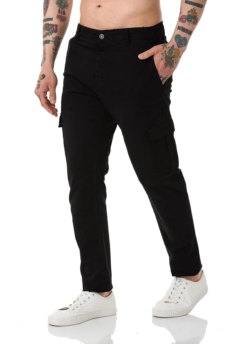 redbridge-cargo-hose-herren-chino-baumwolle-stretch-schwarz image 1