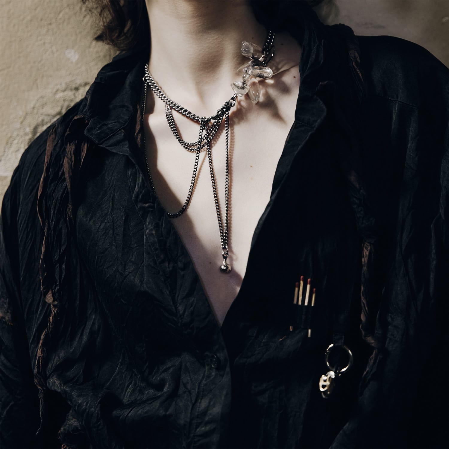 milk-of-lime-crinkled-shirt-charred-wood-statement-hemd image 3