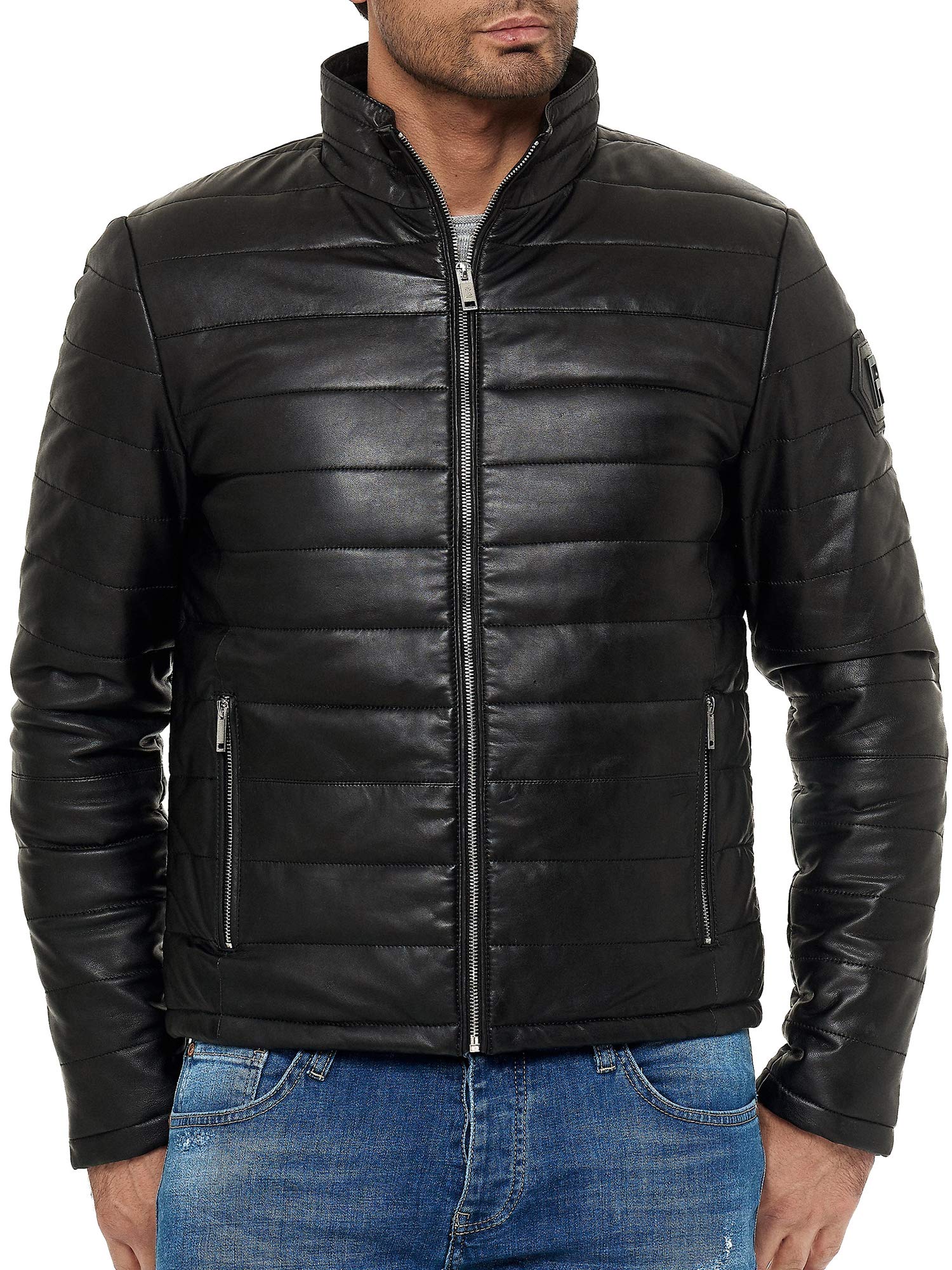 redbridge-lederjacke-herren-echtleder-stepp-schwarz image 3