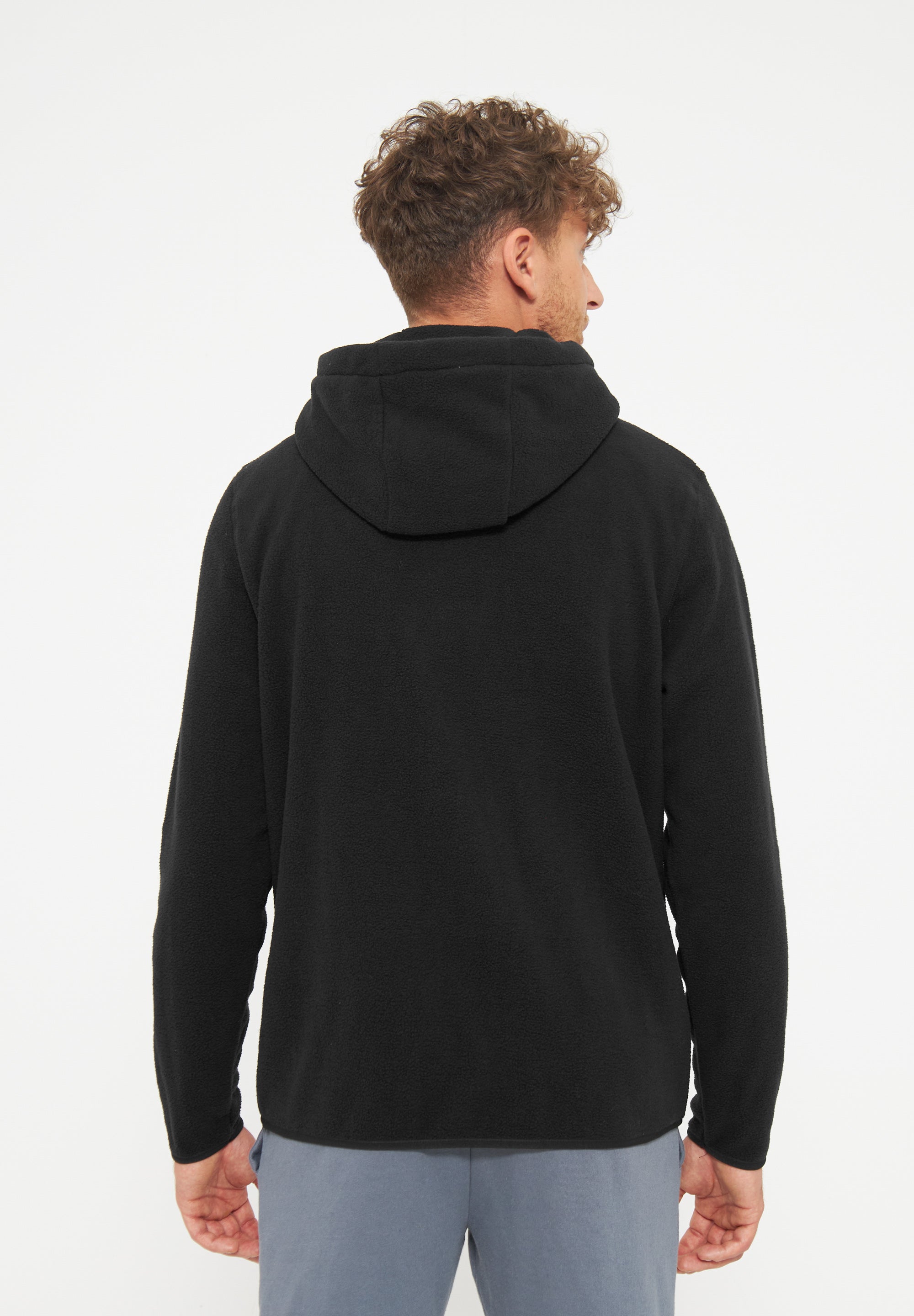 bench-himala-fleece-hoodie-herren-black-logo image 3