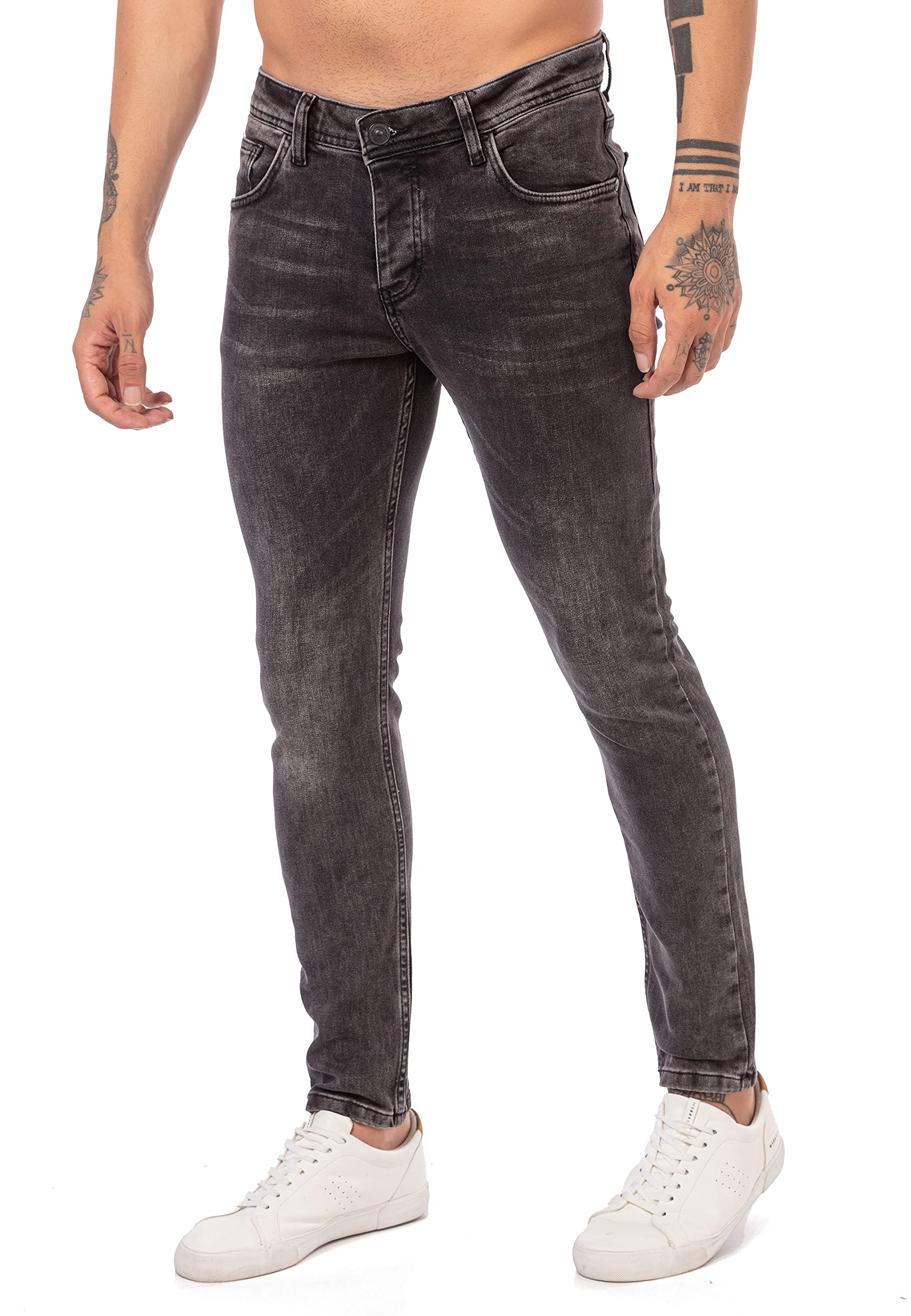 redbridge-jeans-herren-denim-used-look-schwarz image 3