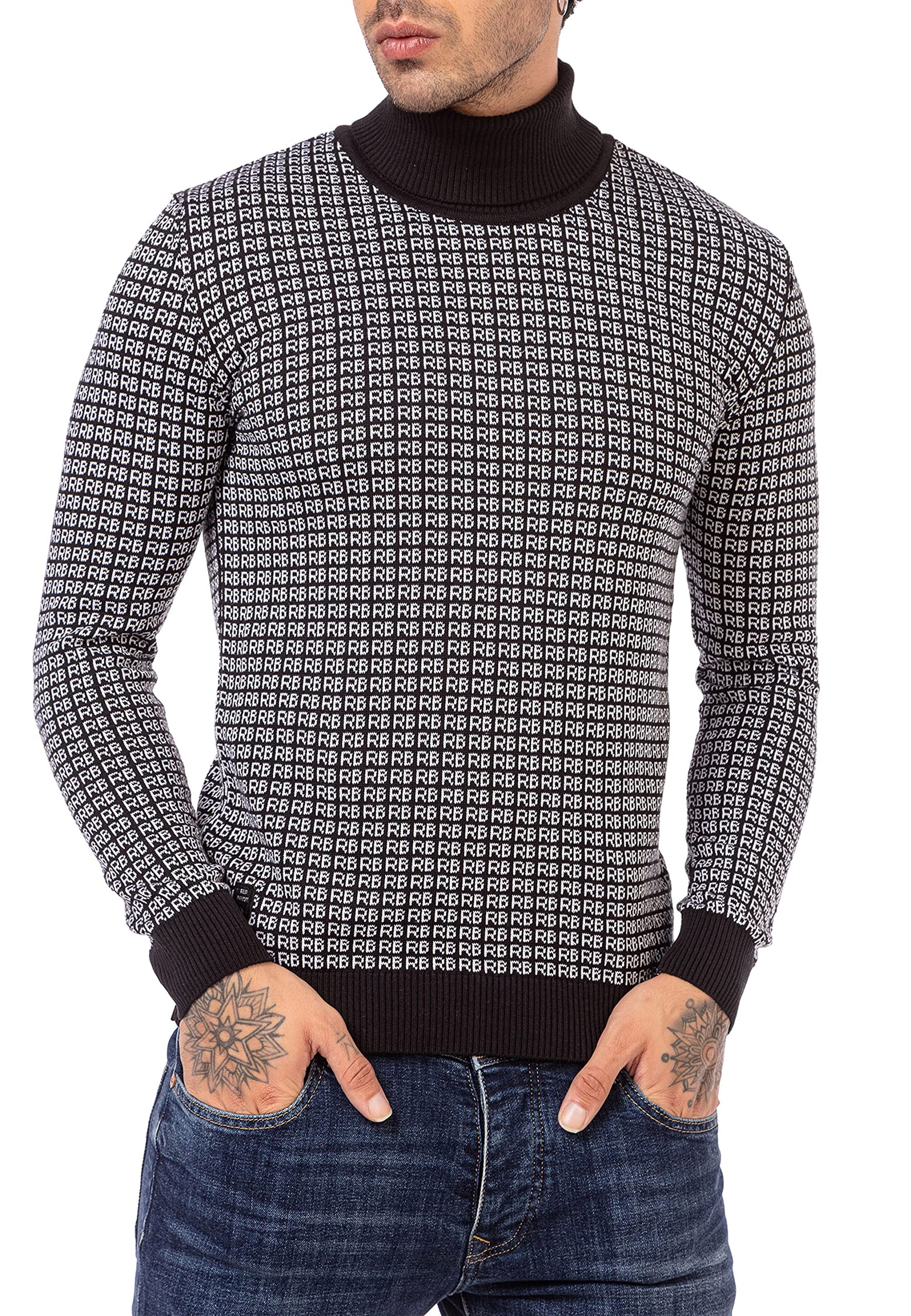 redbridge-rollkragen-pullover-herren-sweater-schwarz image 4