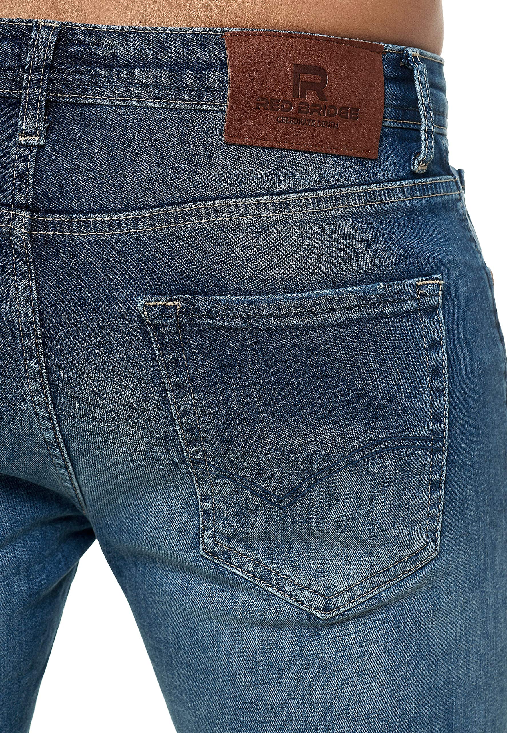 redbridge-jeans-herren-regular-slim-fit-denim-stretch-blau-m4251 image 6