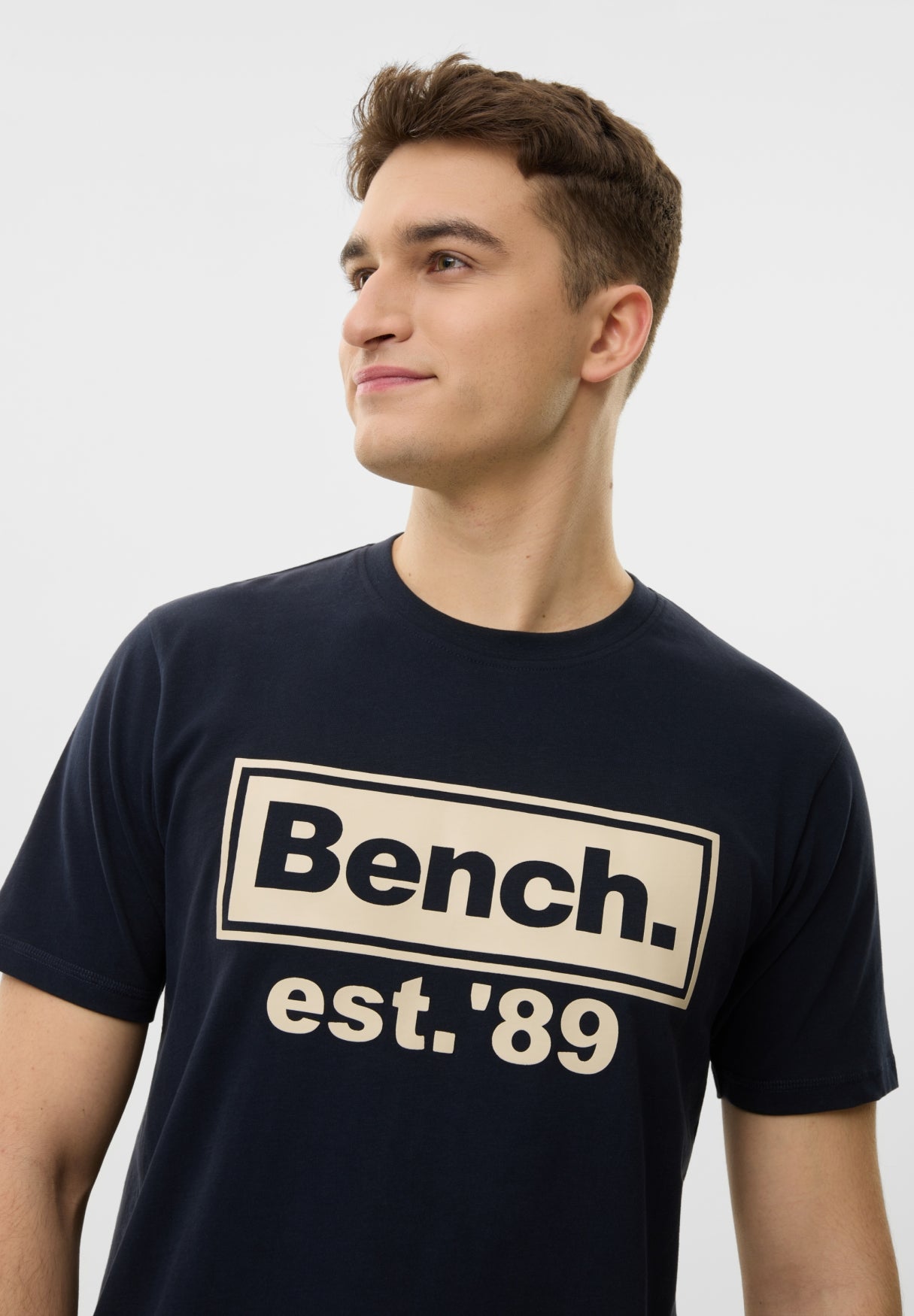 bench-caceres-t-shirt-herren-oatmeal-baumwolle-logoprint image 8