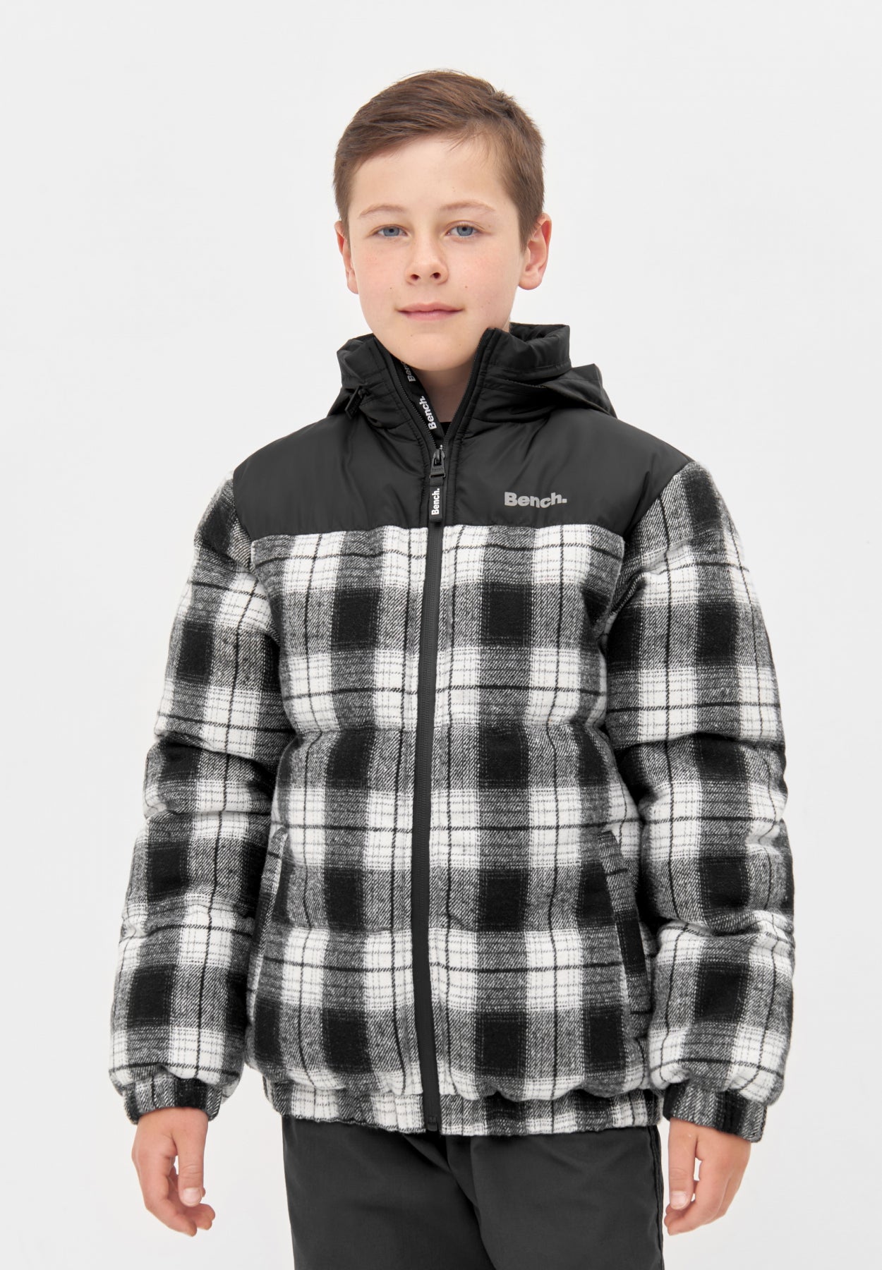 bench-lumberg-winterjacke-jungen-black-white-check-karo image 2