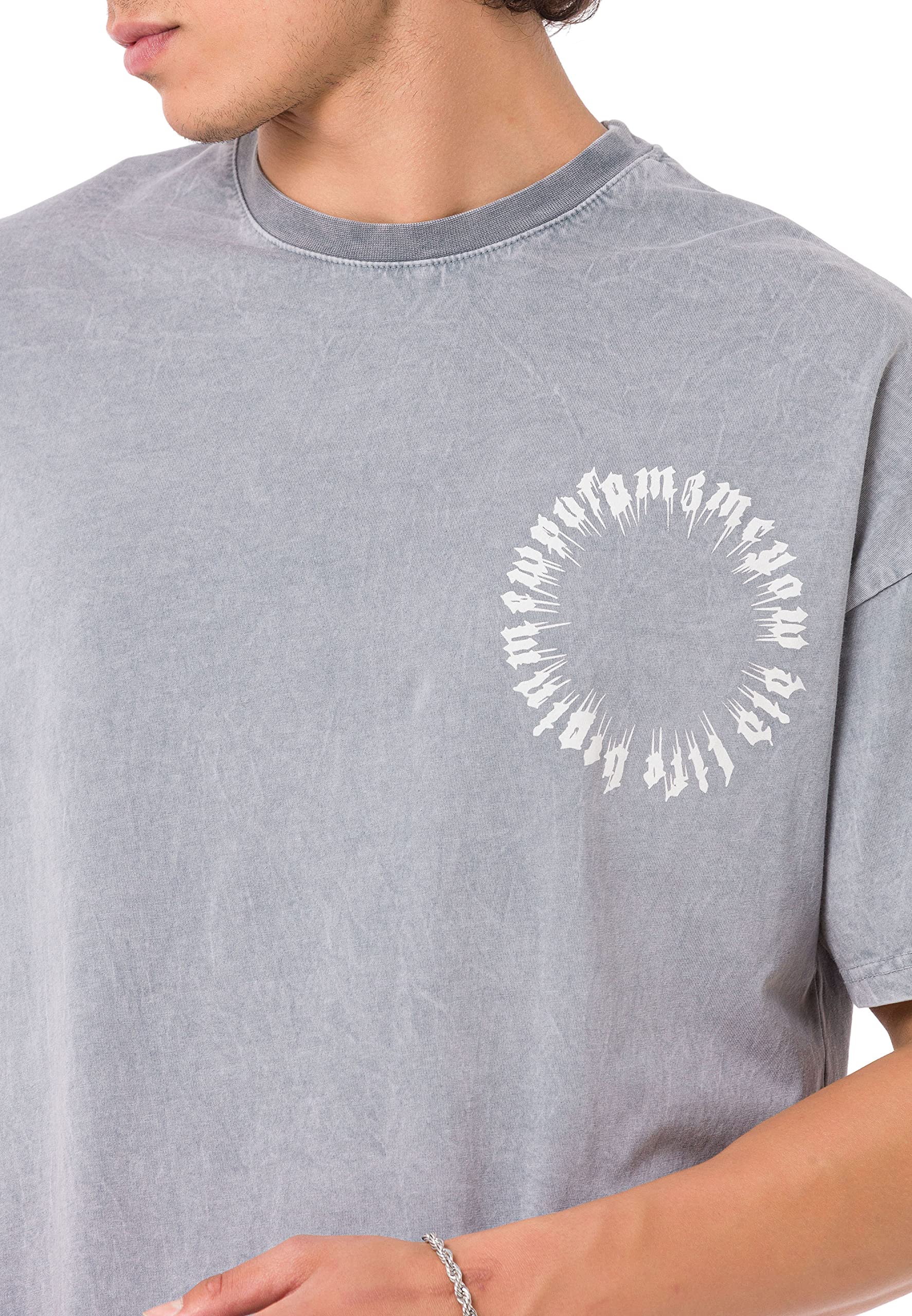 redbridge-premium-t-shirt-herren-grau-s-baumwolle-kurzarm image 8
