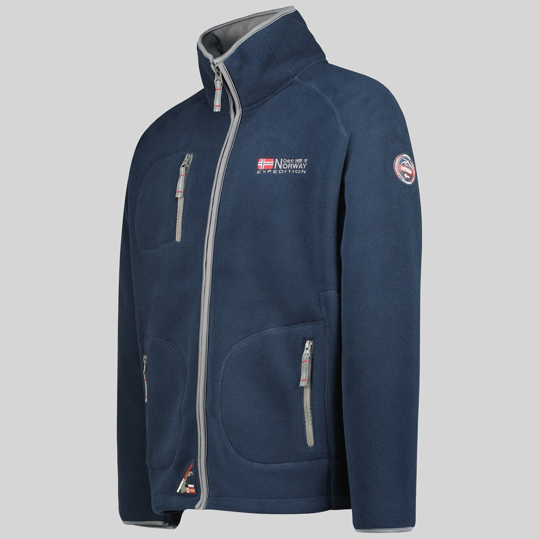 geographical-norway-trekking-fleecejacke-herren-marine-grau image 4