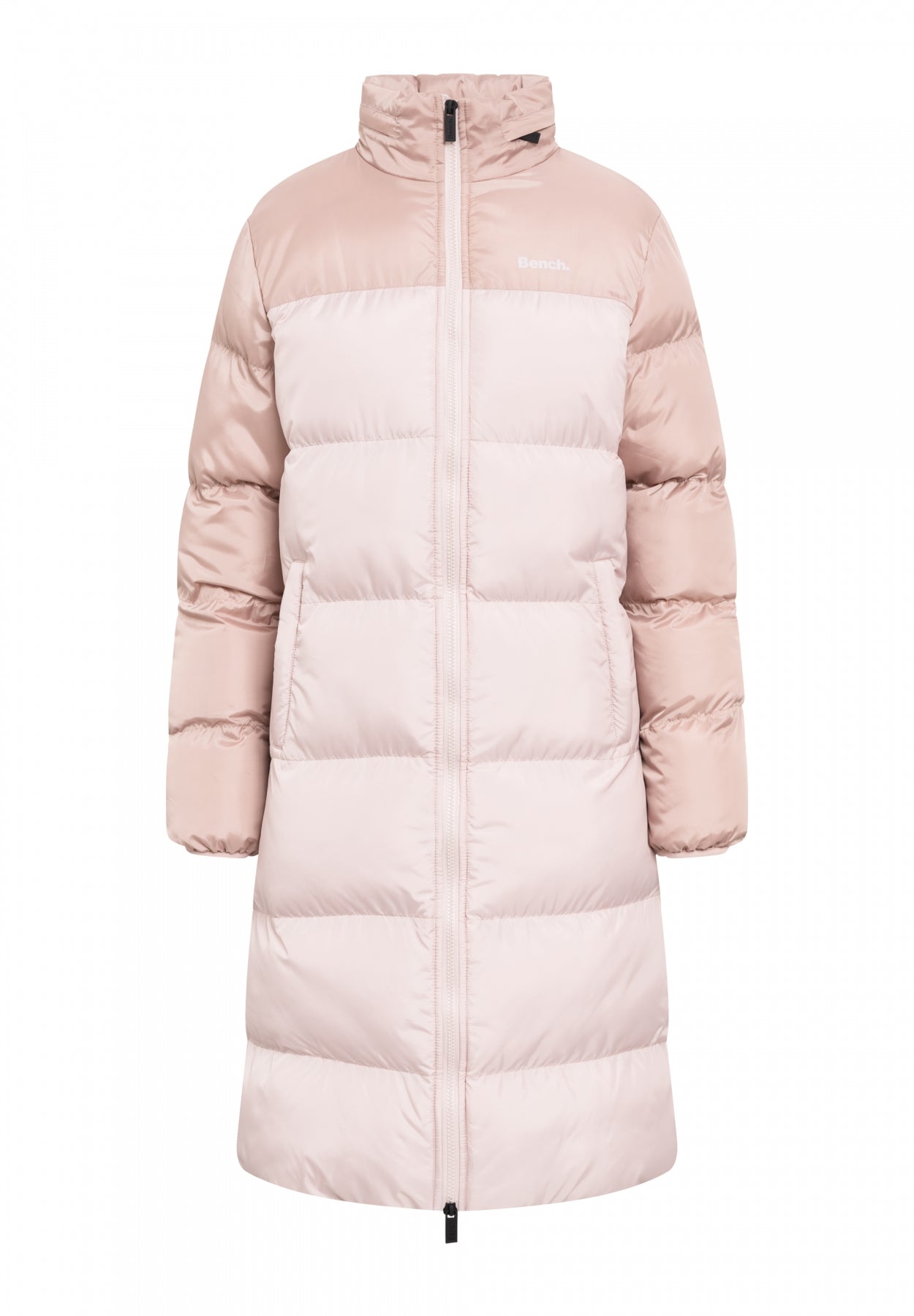 bench-phyllis-puffer-jacke-damen-dusty-pink-lang-mit-kapuze image 1