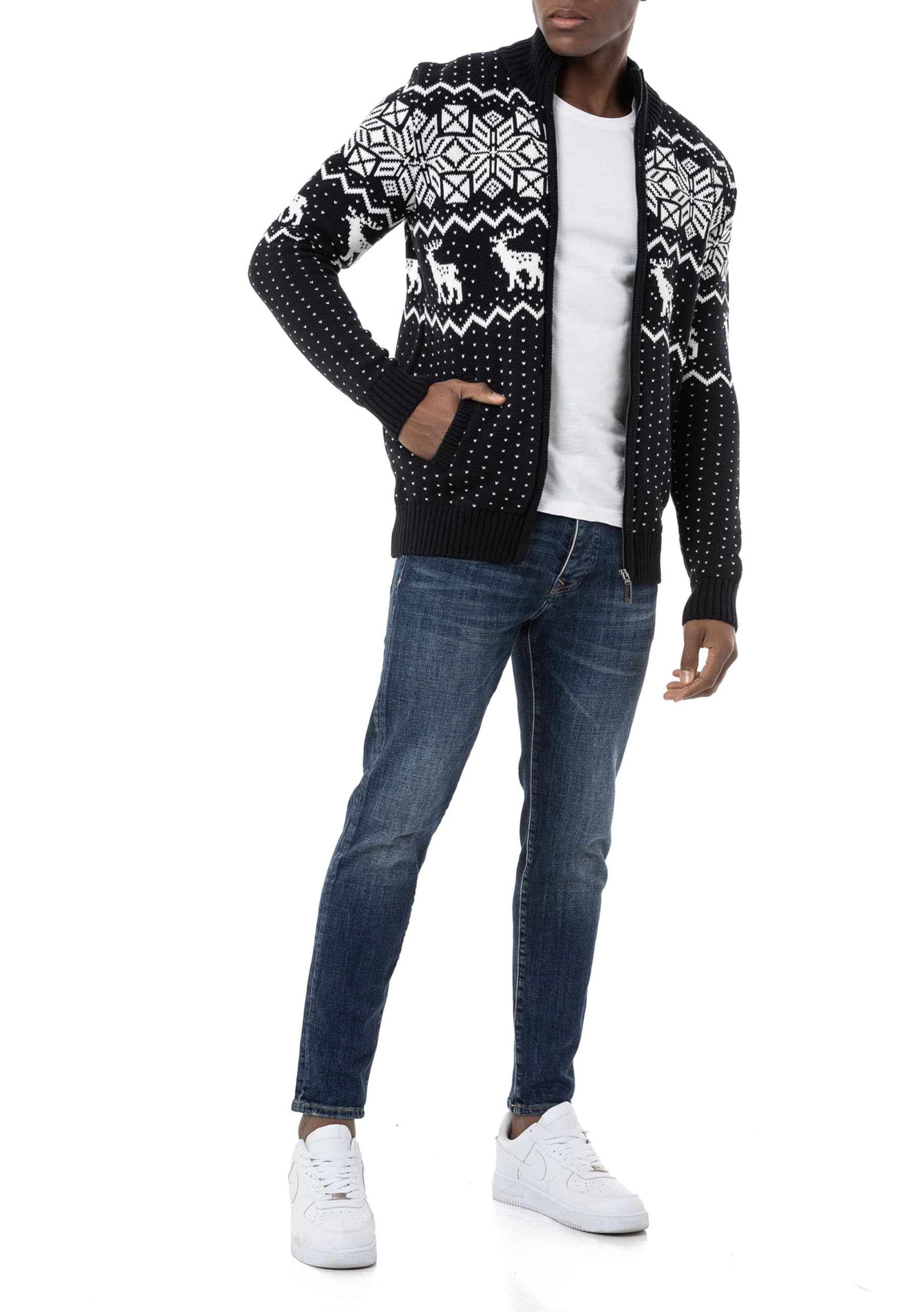 redbridge-m3645-strickjacke-herren-l-norweger-navy image 6