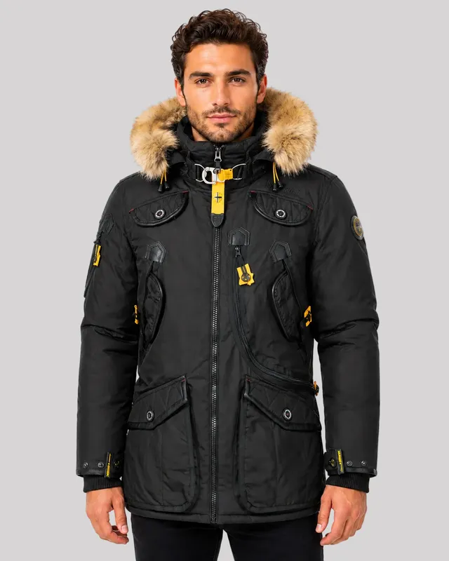 geographical-norway-agaros-parka-herren-schwarz-mit-kapuze image 1